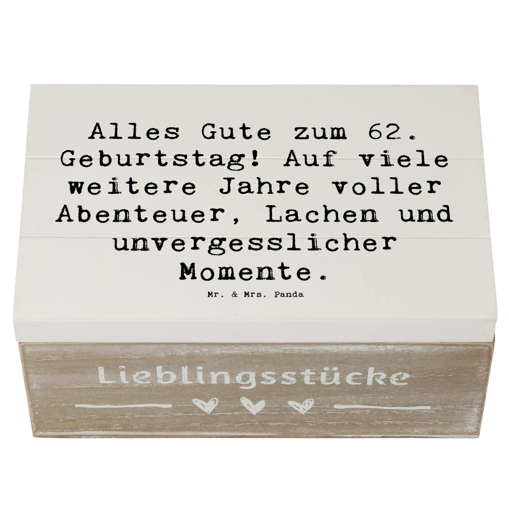 Holzkiste Spruch 62. Geburtstag Truhe, Schatulle, Geschenkdose, Aufbewahrungsbox, Erinnerungskiste, Kiste, Erinnerungsbox, Dekokiste, XXL, Holzkiste, Schatzkiste, Geschenkbox, Geburtstag, Geburtstagsgeschenk, Geschenk