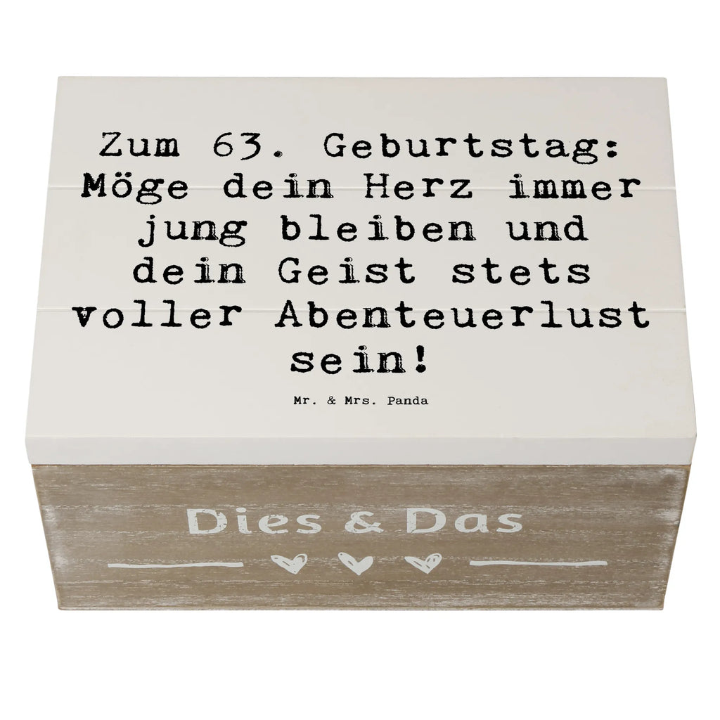 Holzkiste Spruch 63. Geburtstag Jugendlicher Geist Kiste, Holzkiste, Geschenkdose, Dekokiste, Erinnerungsbox, Schatzkiste, Aufbewahrungsbox, Schatulle, Truhe, Geschenkbox, XXL, Erinnerungskiste, Geburtstag, Geburtstagsgeschenk, Geschenk