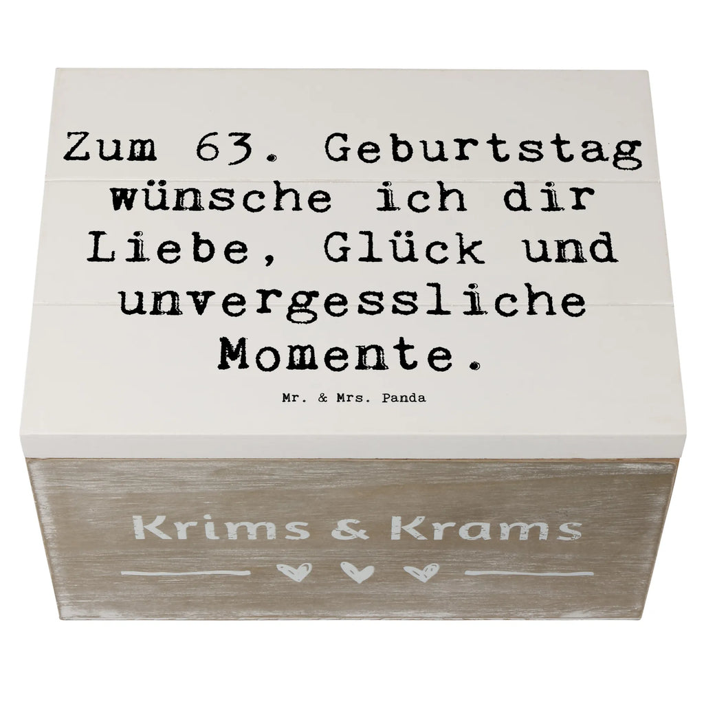 Holzkiste Spruch 63. Geburtstag Liebe Glück Momente Geschenkdose, Aufbewahrungsbox, Truhe, Erinnerungsbox, Erinnerungskiste, Geschenkbox, Schatulle, Holzkiste, XXL, Schatzkiste, Dekokiste, Kiste, Geburtstag, Geburtstagsgeschenk, Geschenk
