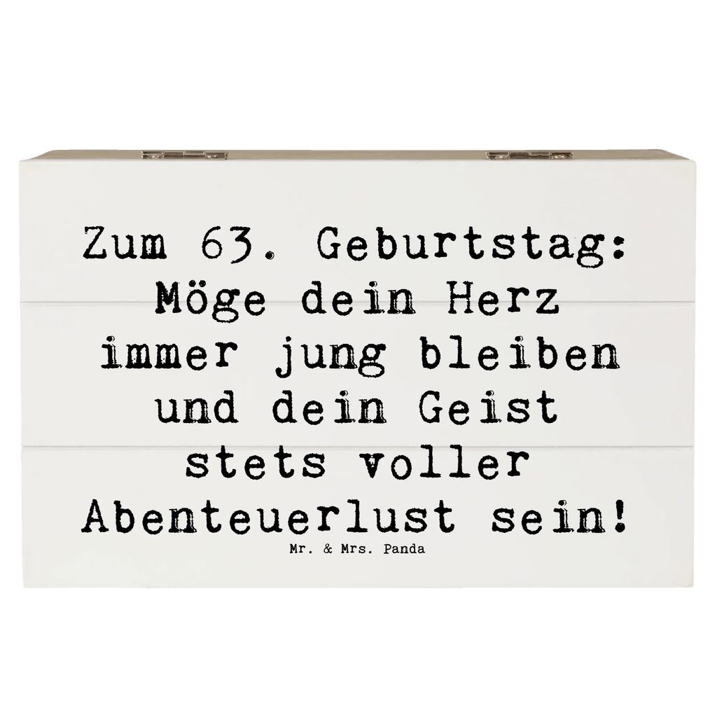 Holzkiste Spruch 63. Geburtstag Jugendlicher Geist Kiste, Holzkiste, Geschenkdose, Dekokiste, Erinnerungsbox, Schatzkiste, Aufbewahrungsbox, Schatulle, Truhe, Geschenkbox, XXL, Erinnerungskiste, Geburtstag, Geburtstagsgeschenk, Geschenk
