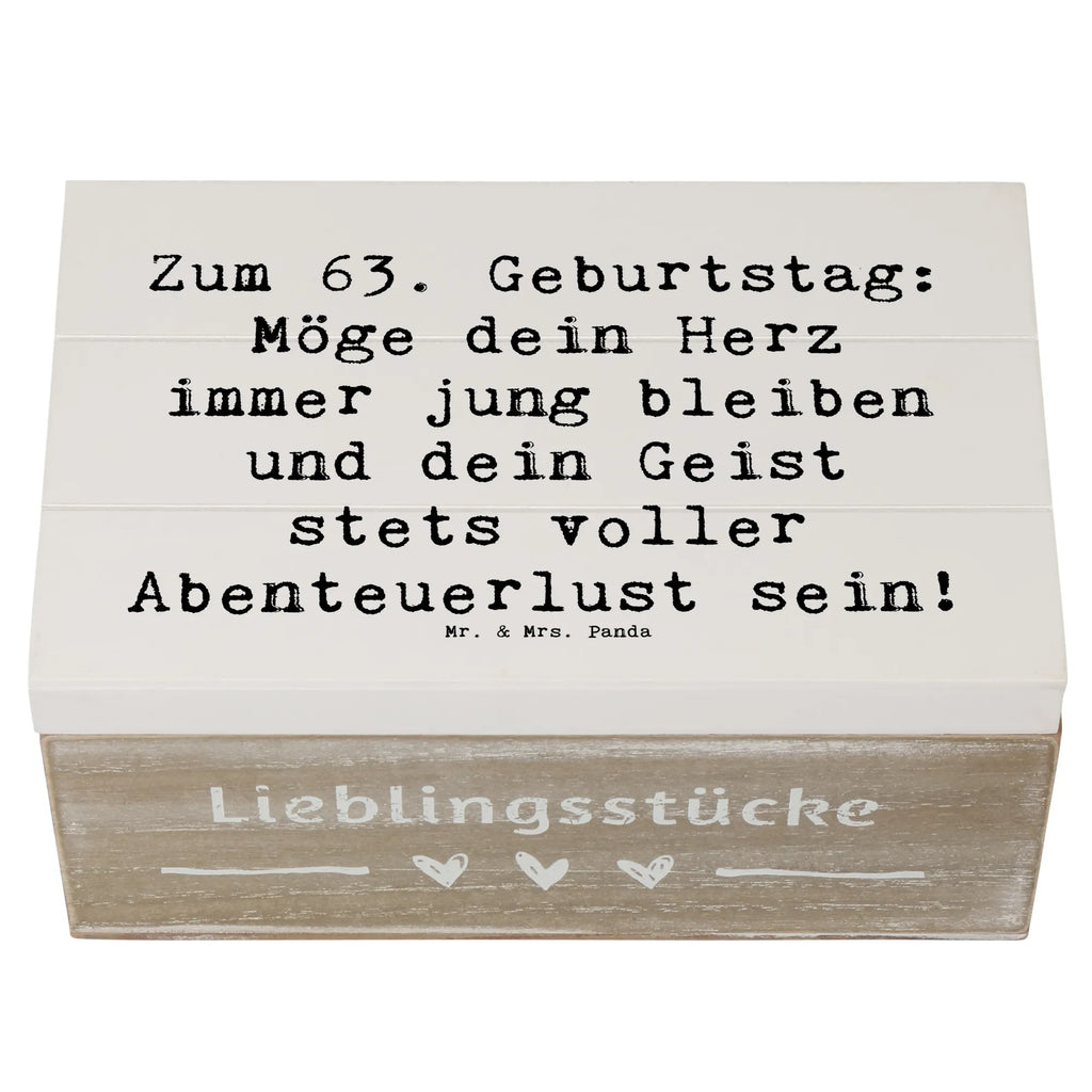 Holzkiste Spruch 63. Geburtstag Jugendlicher Geist Kiste, Holzkiste, Geschenkdose, Dekokiste, Erinnerungsbox, Schatzkiste, Aufbewahrungsbox, Schatulle, Truhe, Geschenkbox, XXL, Erinnerungskiste, Geburtstag, Geburtstagsgeschenk, Geschenk