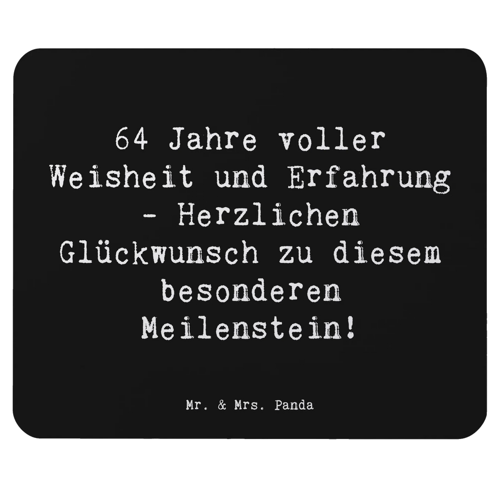 Mouse mat Saying 64 Jahre voller Weisheit und Erfahrung - Herzlichen Glückwunsch zu diesem besonderen Meilenstein! Mousepad, Mauspad Büro, Arbeitszimmer, Mauspad, Einzigartiges Mauspad, Mausunterlage, Designer Mauspad, PC Zubehör, Computer zubehör, Büroausstattung, Geburtstag, Geburtstagsgeschenk, Geschenk