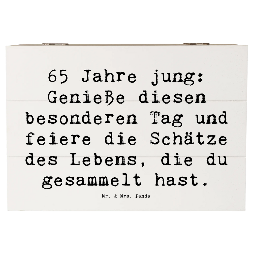 Holzkiste Spruch 65. Geburtstag Feiern XXL, Truhe, Erinnerungsbox, Aufbewahrungsbox, Erinnerungskiste, Schatulle, Geschenkdose, Holzkiste, Schatzkiste, Geschenkbox, Kiste, Dekokiste, Geburtstag, Geburtstagsgeschenk, Geschenk