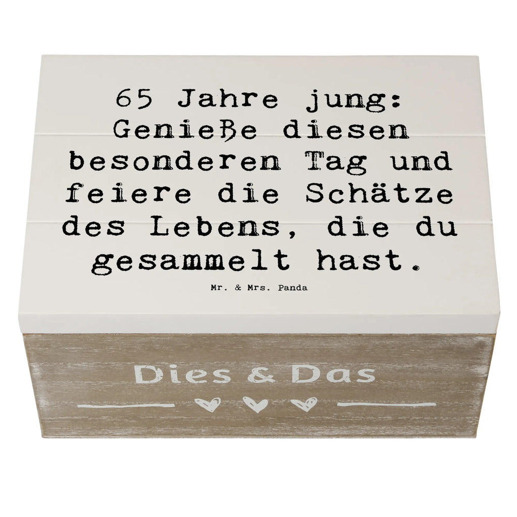 Holzkiste Spruch 65. Geburtstag Feiern XXL, Truhe, Erinnerungsbox, Aufbewahrungsbox, Erinnerungskiste, Schatulle, Geschenkdose, Holzkiste, Schatzkiste, Geschenkbox, Kiste, Dekokiste, Geburtstag, Geburtstagsgeschenk, Geschenk