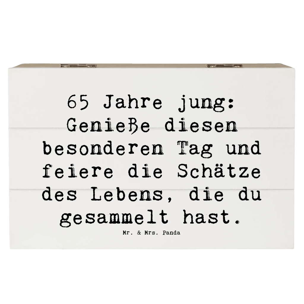 Holzkiste Spruch 65. Geburtstag Feiern XXL, Truhe, Erinnerungsbox, Aufbewahrungsbox, Erinnerungskiste, Schatulle, Geschenkdose, Holzkiste, Schatzkiste, Geschenkbox, Kiste, Dekokiste, Geburtstag, Geburtstagsgeschenk, Geschenk