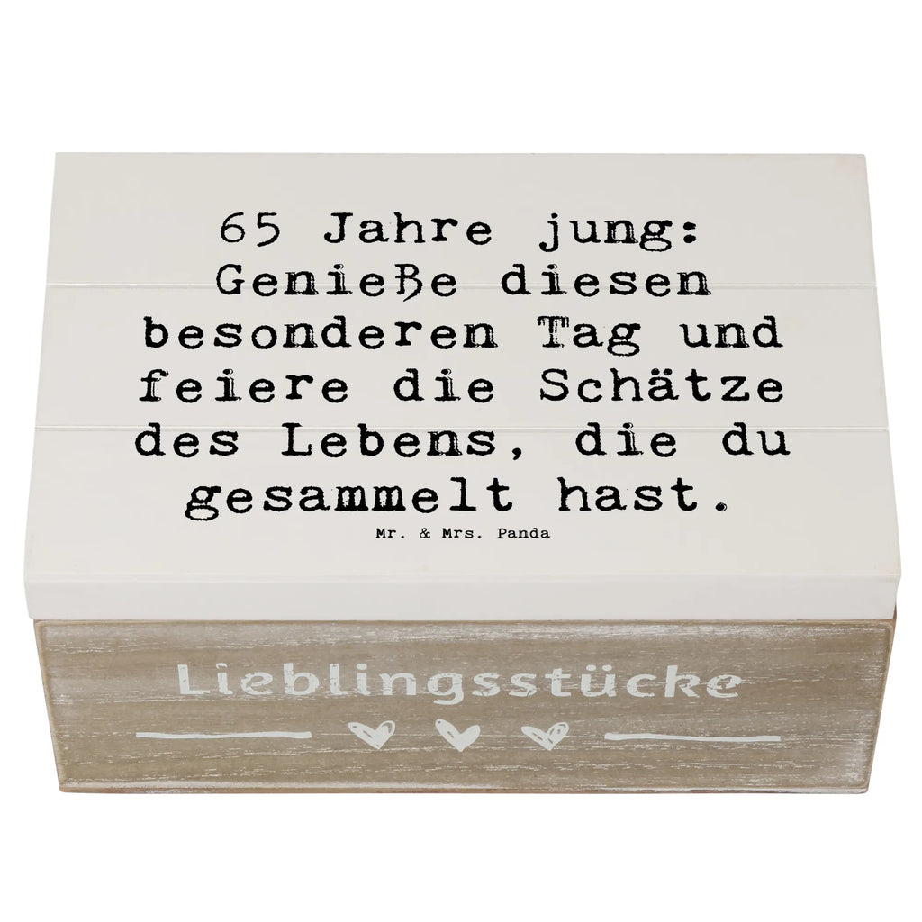Holzkiste Spruch 65. Geburtstag Feiern XXL, Truhe, Erinnerungsbox, Aufbewahrungsbox, Erinnerungskiste, Schatulle, Geschenkdose, Holzkiste, Schatzkiste, Geschenkbox, Kiste, Dekokiste, Geburtstag, Geburtstagsgeschenk, Geschenk