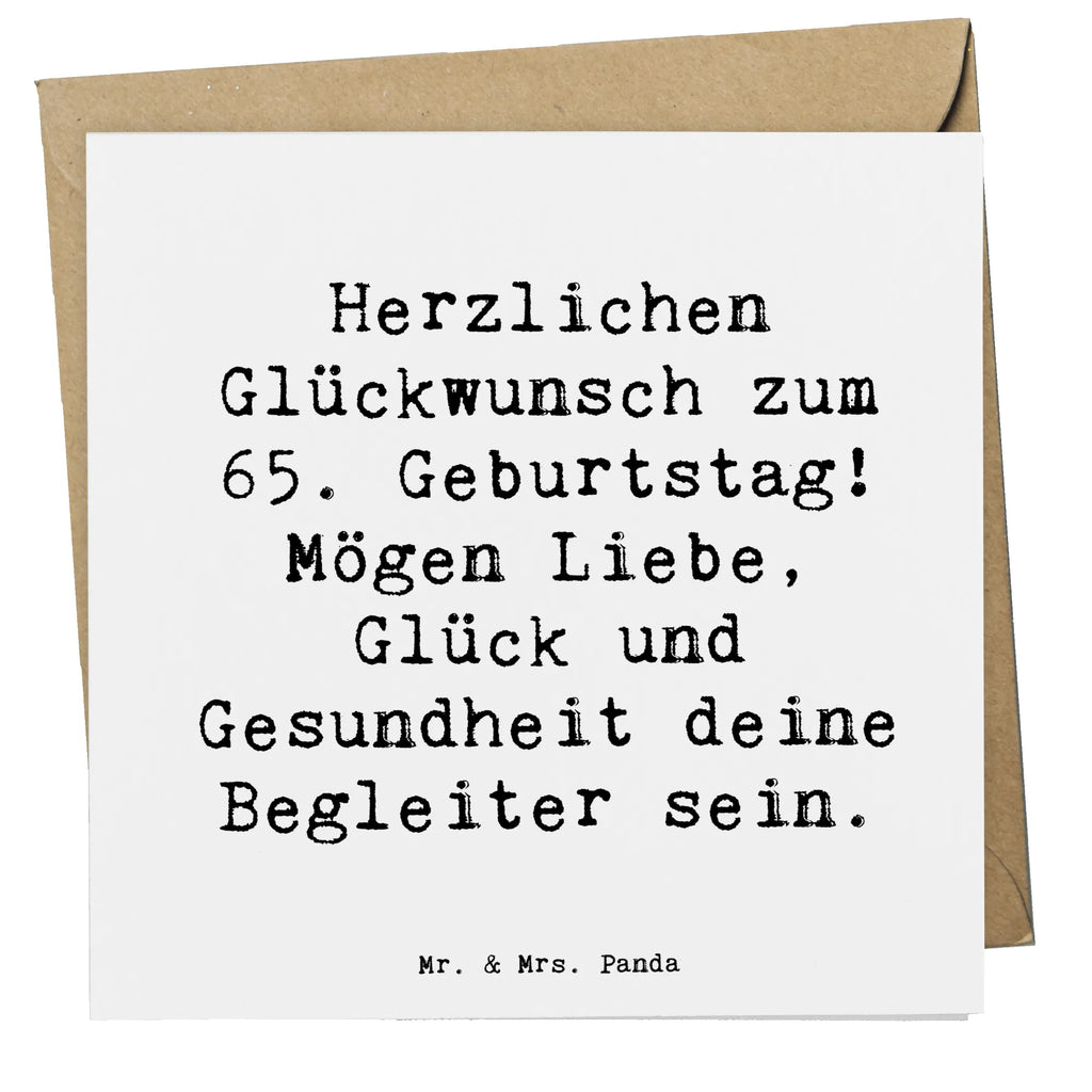 Deluxe Card Saying Herzlichen Glückwunsch zum 65. Geburtstag! Mögen Liebe, Glück und Gesundheit deine Begleiter sein. Hochzeitskarte, Karte, Klappkarte, Geburtstagskarte, Einladungskarte, Glückwunschkarte, Grußkarte, Hochwertige Klappkarte, Hochwertige Grußkarte, Geburtstag, Geburtstagsgeschenk, Geschenk