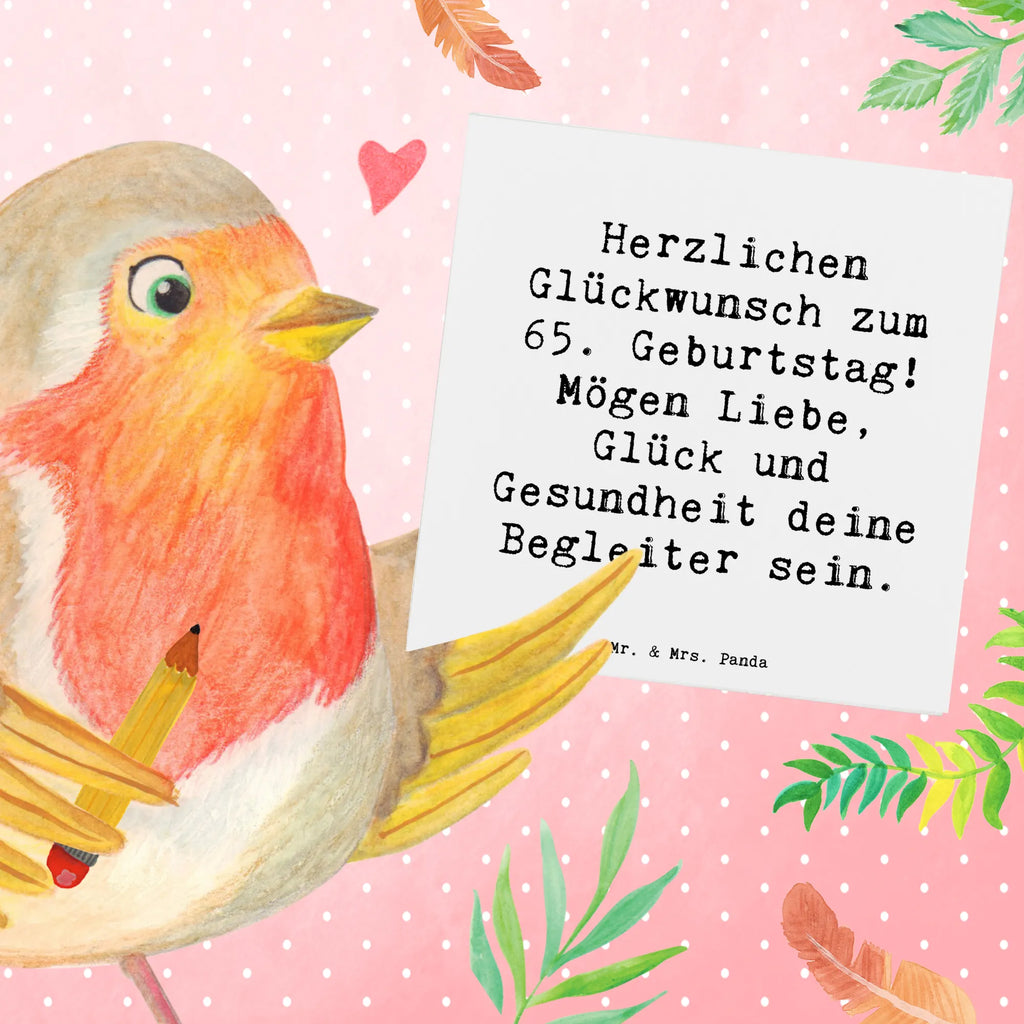 Deluxe Card Saying Herzlichen Glückwunsch zum 65. Geburtstag! Mögen Liebe, Glück und Gesundheit deine Begleiter sein. Hochzeitskarte, Karte, Klappkarte, Geburtstagskarte, Einladungskarte, Glückwunschkarte, Grußkarte, Hochwertige Klappkarte, Hochwertige Grußkarte, Geburtstag, Geburtstagsgeschenk, Geschenk