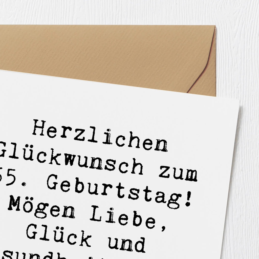 Deluxe Card Saying Herzlichen Glückwunsch zum 65. Geburtstag! Mögen Liebe, Glück und Gesundheit deine Begleiter sein. Hochzeitskarte, Karte, Klappkarte, Geburtstagskarte, Einladungskarte, Glückwunschkarte, Grußkarte, Hochwertige Klappkarte, Hochwertige Grußkarte, Geburtstag, Geburtstagsgeschenk, Geschenk