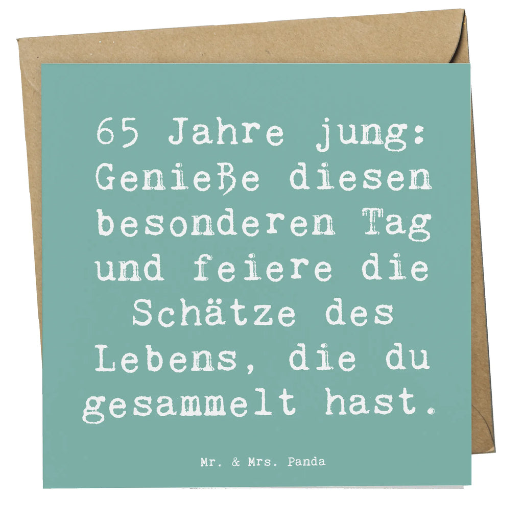 Deluxe Karte Spruch 65. Geburtstag Feiern Glückwunschkarte, Hochwertige Grußkarte, Klappkarte, Grußkarte, Karte, Geburtstagskarte, Hochzeitskarte, Einladungskarte, Hochwertige Klappkarte, Geburtstag, Geburtstagsgeschenk, Geschenk