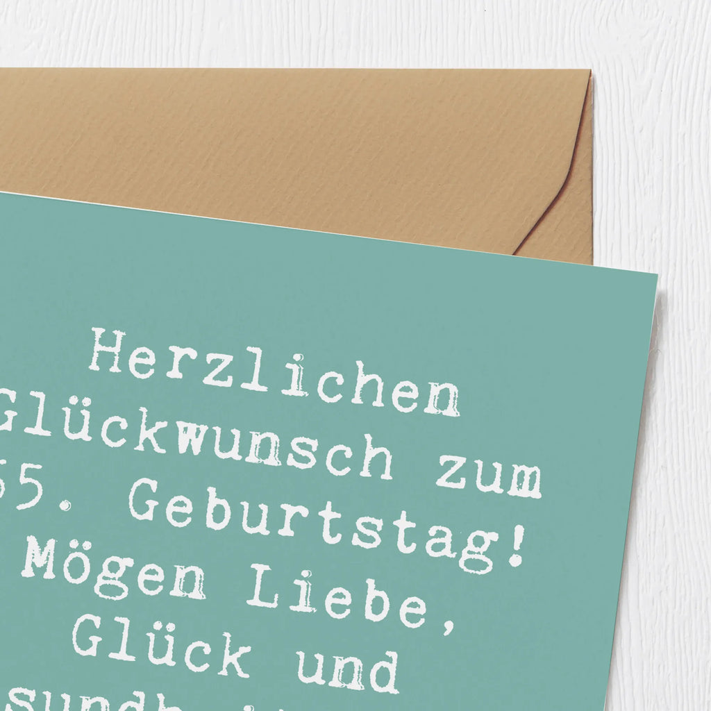 Deluxe Card Saying Herzlichen Glückwunsch zum 65. Geburtstag! Mögen Liebe, Glück und Gesundheit deine Begleiter sein. Hochzeitskarte, Karte, Klappkarte, Geburtstagskarte, Einladungskarte, Glückwunschkarte, Grußkarte, Hochwertige Klappkarte, Hochwertige Grußkarte, Geburtstag, Geburtstagsgeschenk, Geschenk