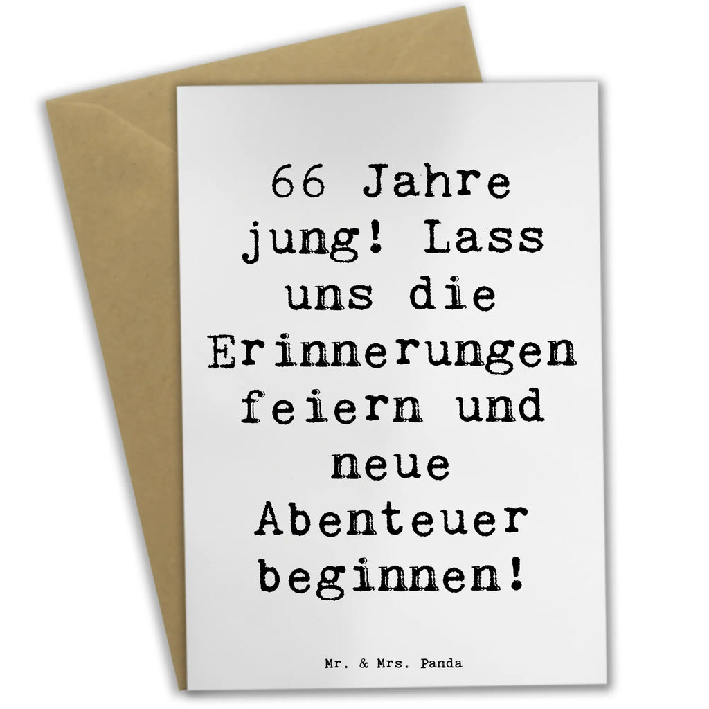 Greetings card Saying 66 Jahre jung! Lass uns die Erinnerungen feiern und neue Abenteuer beginnen! Klappkarte, Karte, Ansichtskarten, Hochzeitskarte, Einladungskarte, Grußkarte, Glückwunschkarte, Geburtstagskarte, Geburtstag, Geburtstagsgeschenk, Geschenk