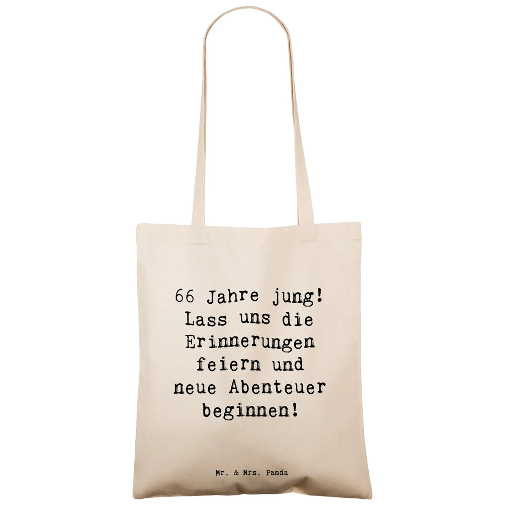 Tote bag Saying 66 Jahre jung! Lass uns die Erinnerungen feiern und neue Abenteuer beginnen! Beuteltasche, Beutel, Einkaufstasche, Jutebeutel, Stoffbeutel, Tasche, Shopper, Umhängetasche, Strandtasche, Schultertasche, Stofftasche, Tragetasche, Badetasche, Jutetasche, Einkaufstüte, Laptoptasche, Geburtstag, Geburtstagsgeschenk, Geschenk