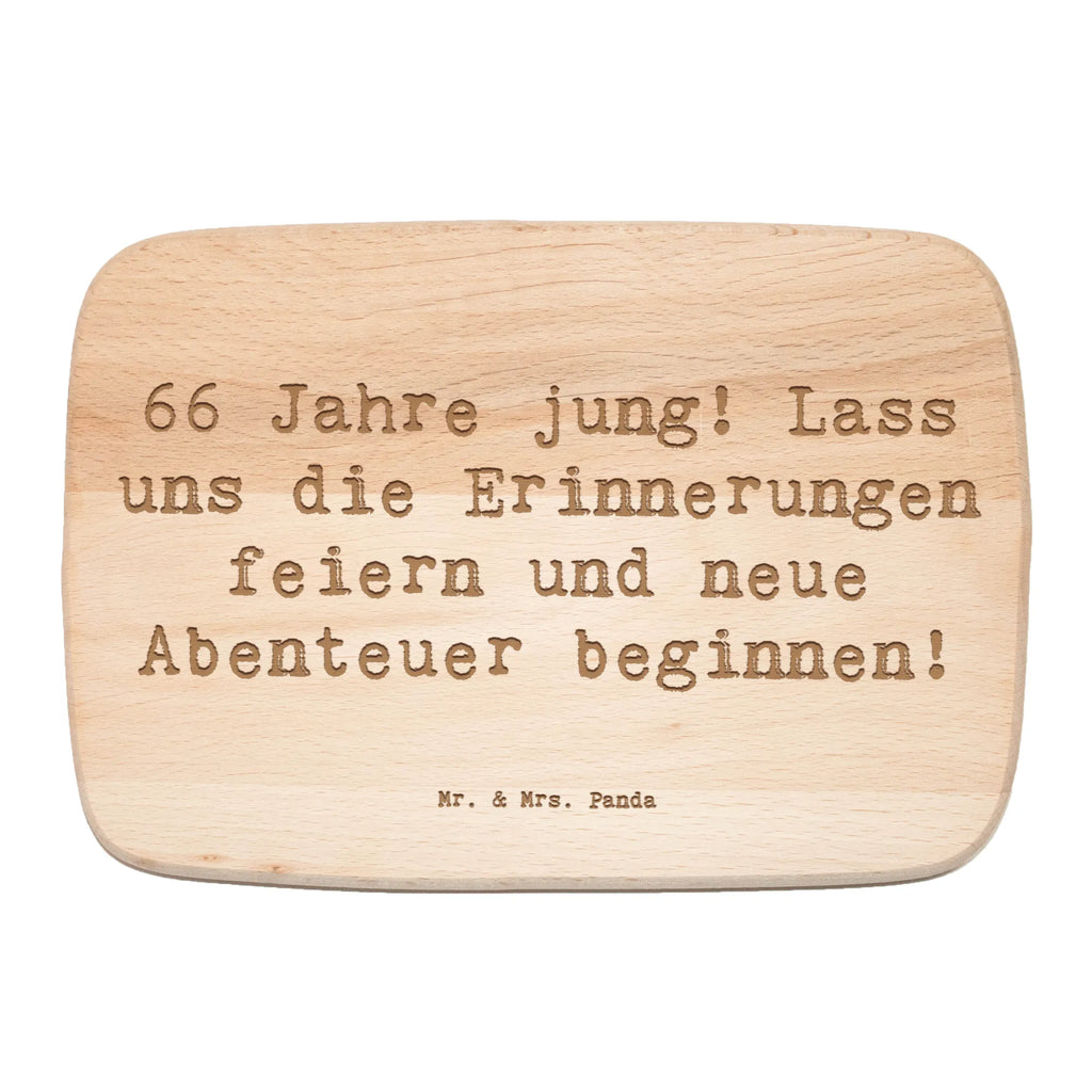 Śniadaniowa deska Przysłowie 66 Jahre jung! Lass uns die Erinnerungen feiern und neue Abenteuer beginnen! Urodziny, prezent urodzinowy, prezent