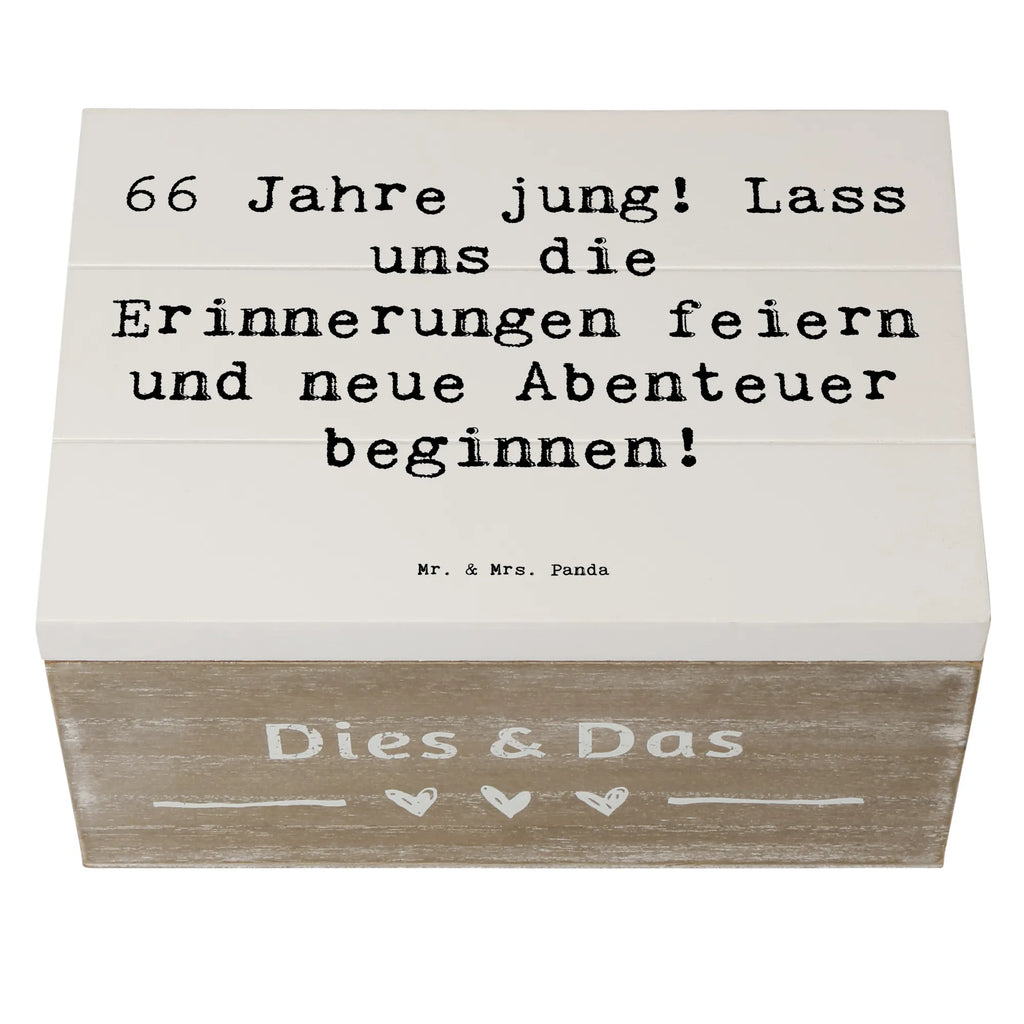 Wooden chest Saying 66 Jahre jung! Lass uns die Erinnerungen feiern und neue Abenteuer beginnen! Holzkiste, Truhe, Kiste, Dekokiste, Schatzkiste, XXL, Erinnerungskiste, Geschenkdose, Schatulle, Aufbewahrungsbox, Geschenkbox, Erinnerungsbox, Geburtstag, Geburtstagsgeschenk, Geschenk