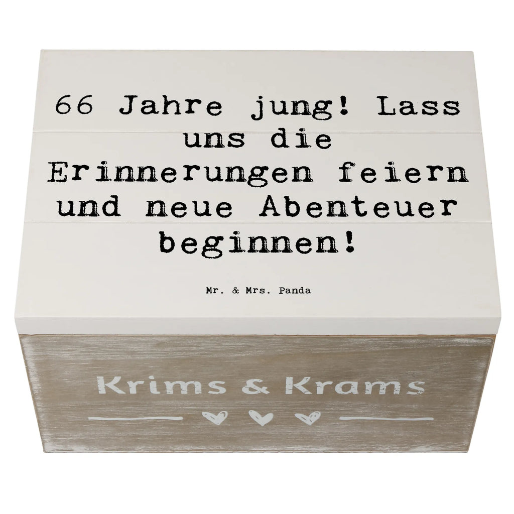 Wooden chest Saying 66 Jahre jung! Lass uns die Erinnerungen feiern und neue Abenteuer beginnen! Holzkiste, Truhe, Kiste, Dekokiste, Schatzkiste, XXL, Erinnerungskiste, Geschenkdose, Schatulle, Aufbewahrungsbox, Geschenkbox, Erinnerungsbox, Geburtstag, Geburtstagsgeschenk, Geschenk