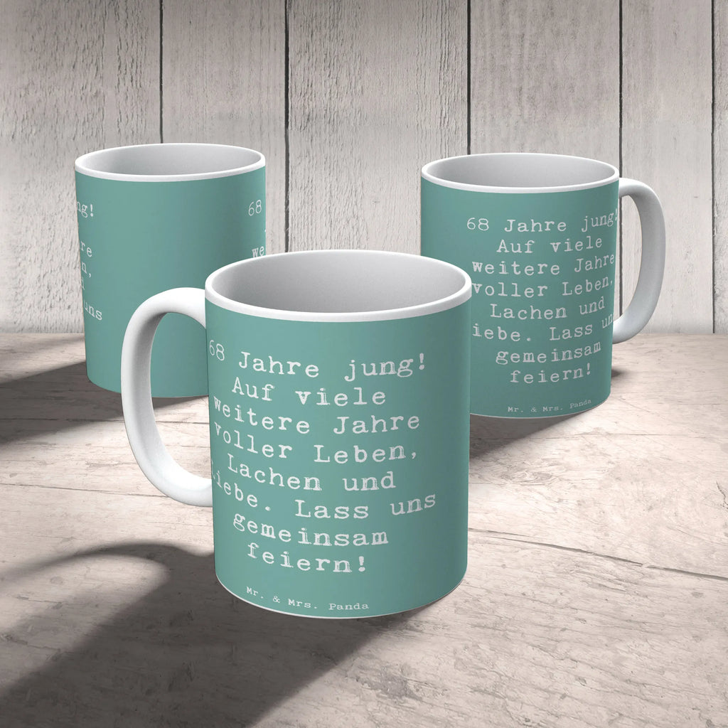Tasse 68. Geburtstag Freude Tasse mit Motiven, Keramiktasse, Porzellantasse, Tasse, Teetasse, Geschenktasse, Tasse mit Zitaten, Kaffeetasse, Bürotasse, Geburtstag, Geburtstagsgeschenk, Geschenk