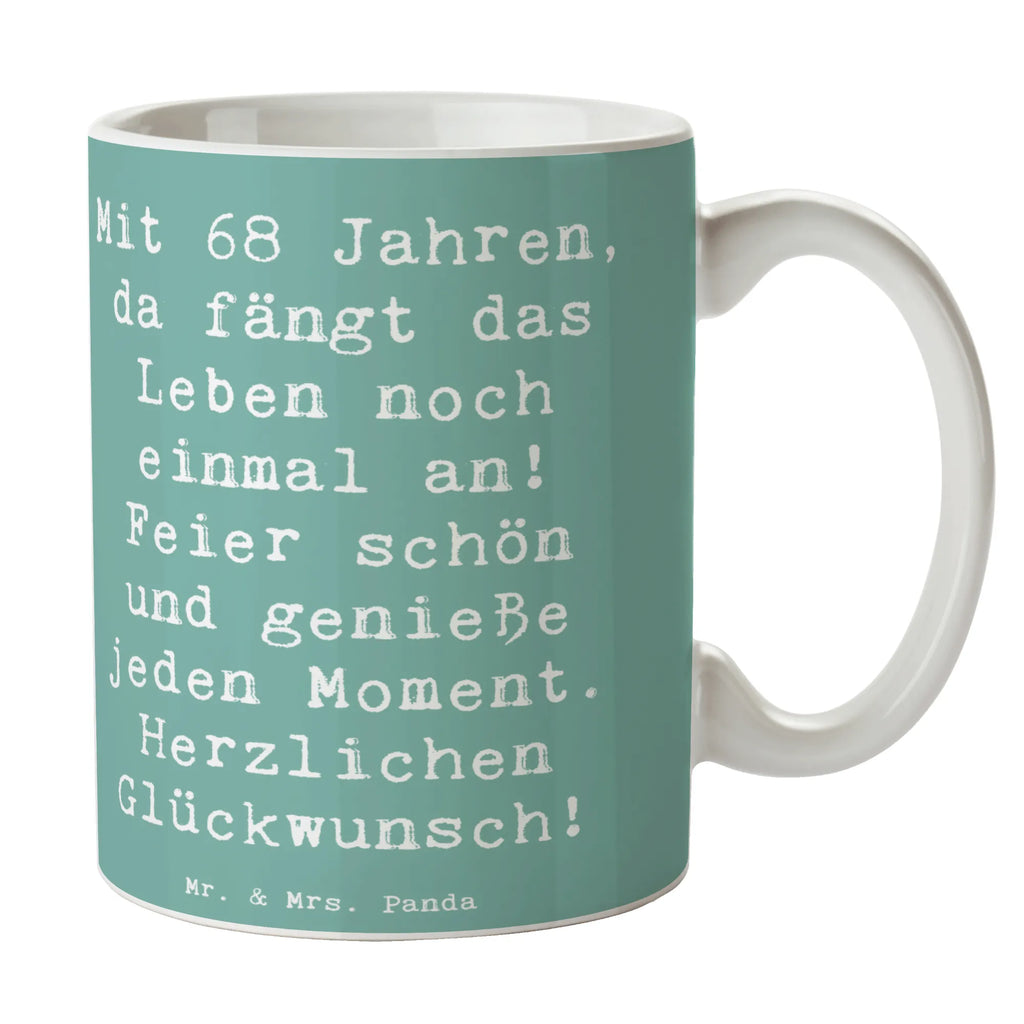 Tasse Spruch 68. Geburtstag Freude Keramiktasse, Bürotasse, Porzellantasse, Tasse mit Zitaten, Kaffeetasse, Tasse mit Motiven, Tasse, Teetasse, Geschenktasse, Geburtstag, Geburtstagsgeschenk, Geschenk