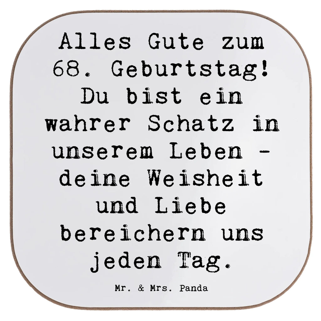 Square coaster Saying Alles Gute zum 68. Geburtstag! Du bist ein wahrer Schatz in unserem Leben - deine Weisheit und Liebe bereichern uns jeden Tag. Holzuntersetzer, Bierdeckel, Untersetzer Holz, Korkuntersetzer, Glasuntersetzer, Untersetzer für Gläser, Untersetzer Gläser, Getränkeuntersetzer, Untersetzer Design, Untersetzer aus Holz, Untersetzer, Tassen Untersetzer, Geburtstag, Geburtstagsgeschenk, Geschenk