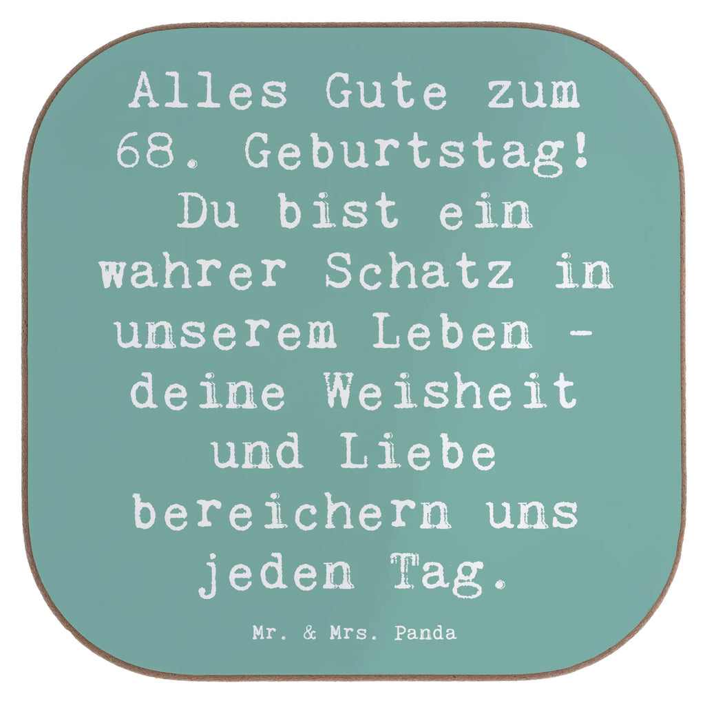 Square coaster Saying Alles Gute zum 68. Geburtstag! Du bist ein wahrer Schatz in unserem Leben - deine Weisheit und Liebe bereichern uns jeden Tag. Holzuntersetzer, Bierdeckel, Untersetzer Holz, Korkuntersetzer, Glasuntersetzer, Untersetzer für Gläser, Untersetzer Gläser, Getränkeuntersetzer, Untersetzer Design, Untersetzer aus Holz, Untersetzer, Tassen Untersetzer, Geburtstag, Geburtstagsgeschenk, Geschenk