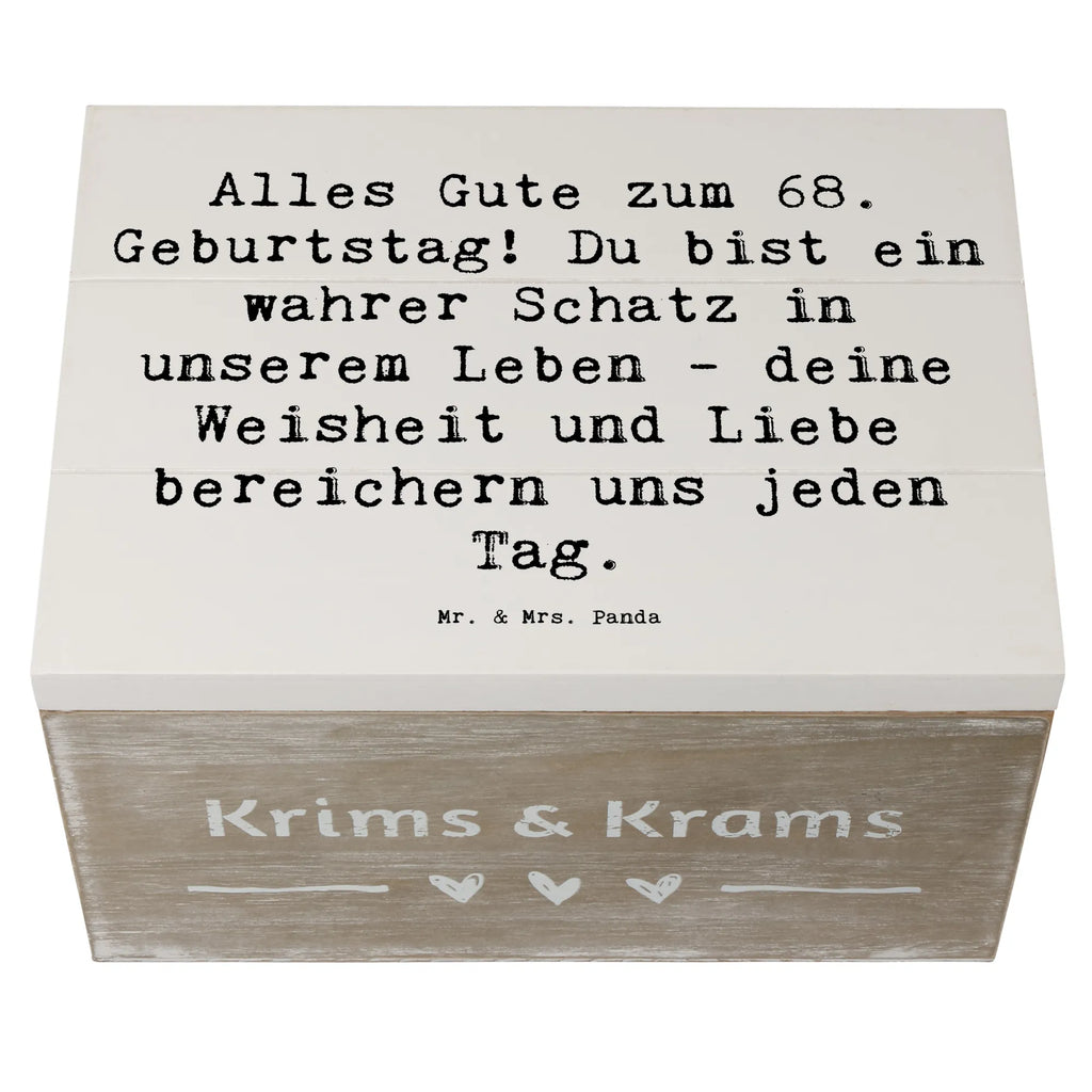Holzkiste Spruch 68. Geburtstag Schatz Holzkiste, Kiste, Geschenkdose, Erinnerungskiste, Erinnerungsbox, Schatzkiste, Aufbewahrungsbox, Dekokiste, Truhe, XXL, Geschenkbox, Schatulle, Geburtstag, Geburtstagsgeschenk, Geschenk