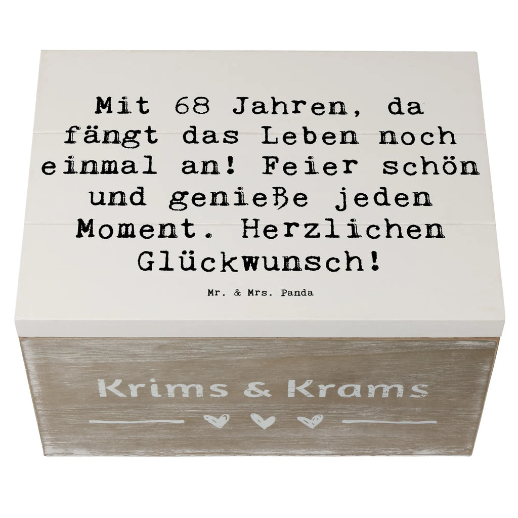 Holzkiste Spruch 68. Geburtstag Freude Kiste, Dekokiste, Geschenkdose, Holzkiste, Geschenkbox, Schatzkiste, Erinnerungskiste, Truhe, Erinnerungsbox, Aufbewahrungsbox, XXL, Schatulle, Geburtstag, Geburtstagsgeschenk, Geschenk