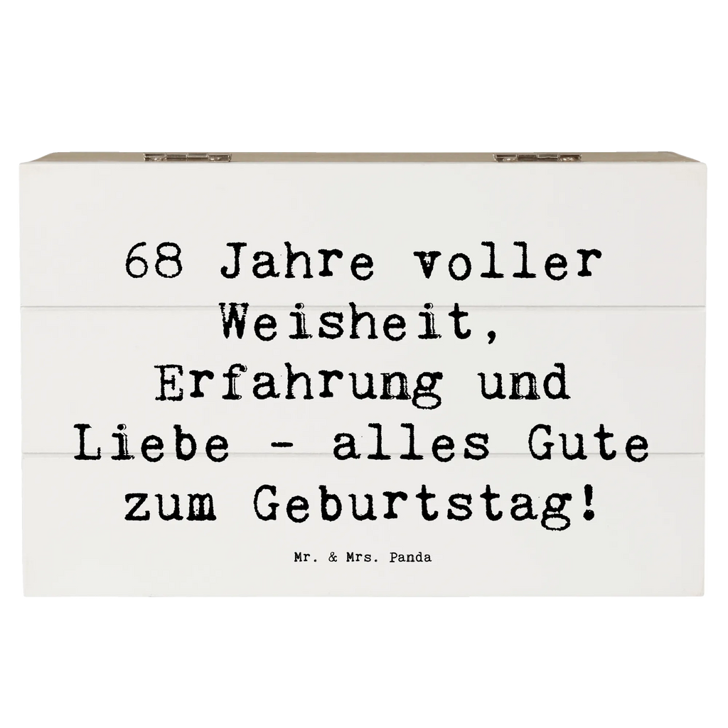 Wooden chest Saying 68 Jahre voller Weisheit, Erfahrung und Liebe - alles Gute zum Geburtstag! Holzkiste, Schatulle, Aufbewahrungsbox, Geschenkdose, Erinnerungskiste, Erinnerungsbox, Dekokiste, Schatzkiste, Geschenkbox, Truhe, Kiste, XXL, Geburtstag, Geburtstagsgeschenk, Geschenk