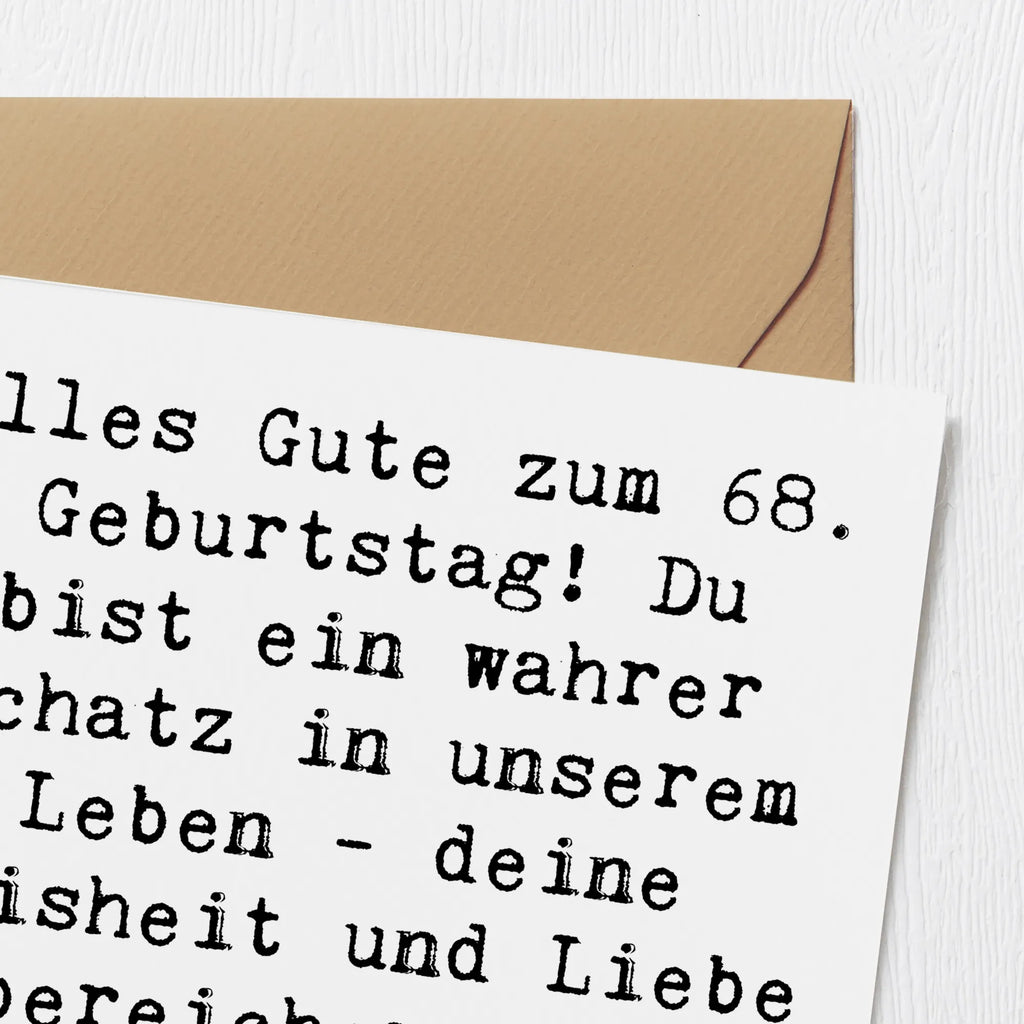 Deluxe Karte Spruch 68. Geburtstag Schatz Glückwunschkarte, Klappkarte, Einladungskarte, Karte, Hochwertige Klappkarte, Hochwertige Grußkarte, Hochzeitskarte, Grußkarte, Geburtstagskarte, Geburtstag, Geburtstagsgeschenk, Geschenk