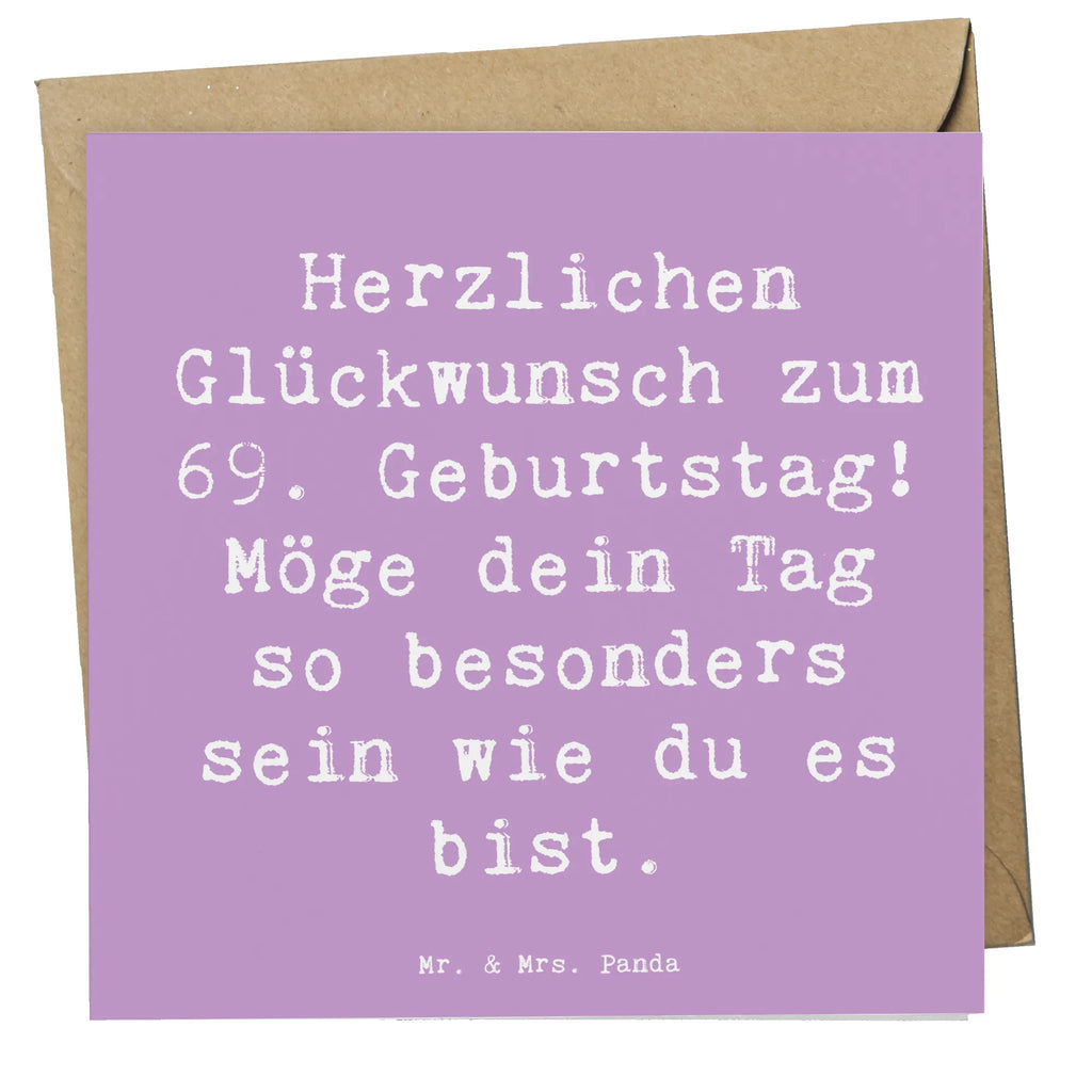 Deluxe Karte Spruch 69. Geburtstag Besonderer Tag Karte, Glückwunschkarte, Geburtstagskarte, Hochwertige Klappkarte, Hochwertige Grußkarte, Grußkarte, Hochzeitskarte, Einladungskarte, Klappkarte, Geburtstag, Geburtstagsgeschenk, Geschenk
