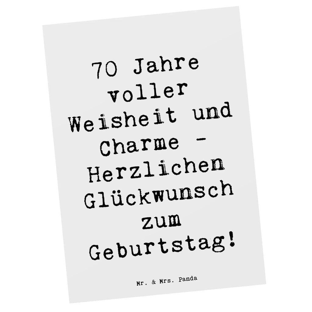 Postcard Saying 70 Jahre voller Weisheit und Charme - Herzlichen Glückwunsch zum Geburtstag! Einladung Geburtstag, Karte, Grußkarte, Postkarte, Einladung, Ansichtskarte, Dankeskarte, Geschenkkarte, Geburtstagskarte, Ansichtskarten, Einladungskarte, Einladungskarten Geburtstag, Geburtstag, Geburtstagsgeschenk, Geschenk