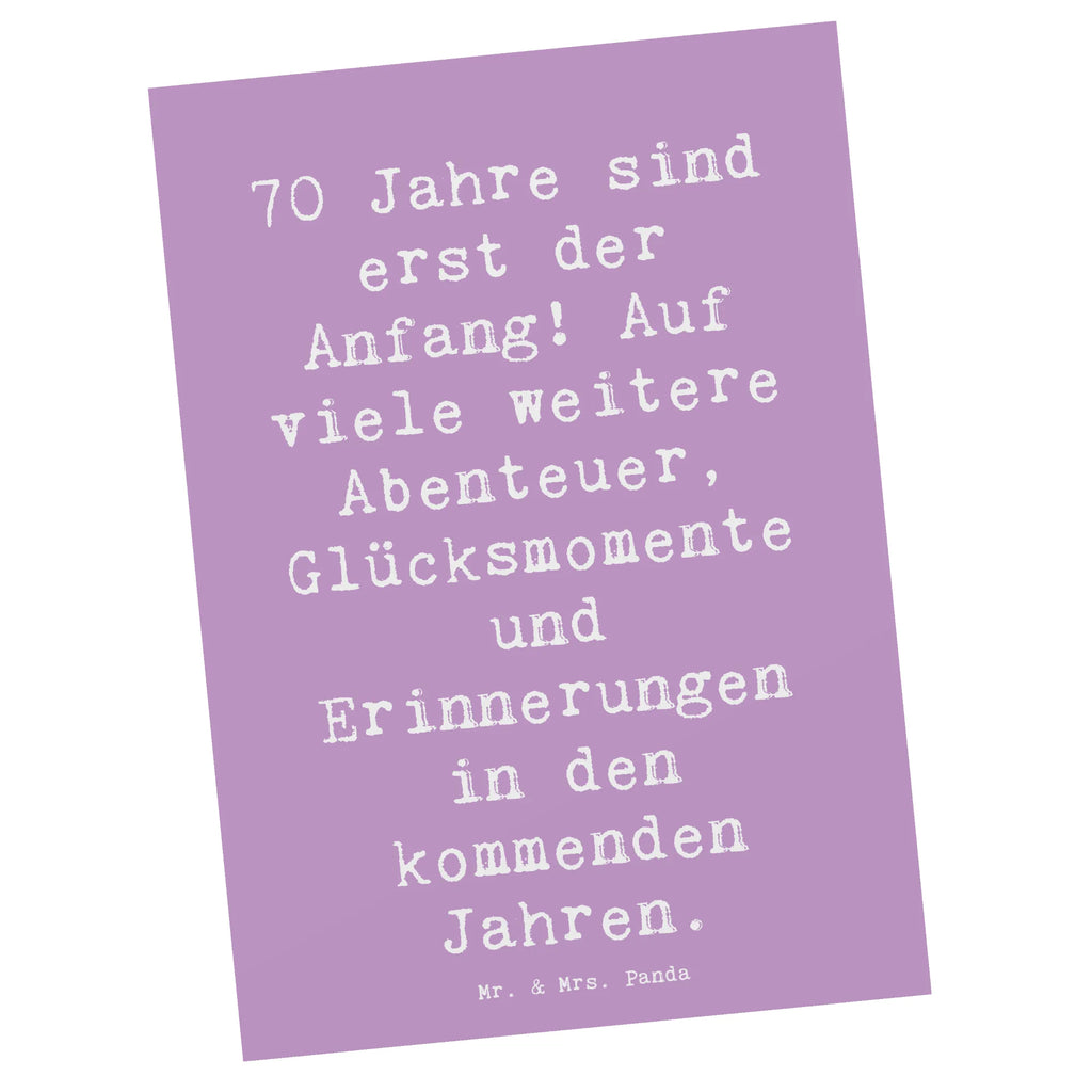 Postcard Saying 70 Jahre sind erst der Anfang! Auf viele weitere Abenteuer, Glücksmomente und Erinnerungen in den kommenden Jahren. Geburtstagskarte, Ansichtskarte, Karte, Einladungskarte, Ansichtskarten, Grußkarte, Einladung Geburtstag, Einladungskarten Geburtstag, Dankeskarte, Postkarte, Geschenkkarte, Einladung, Geburtstag, Geburtstagsgeschenk, Geschenk