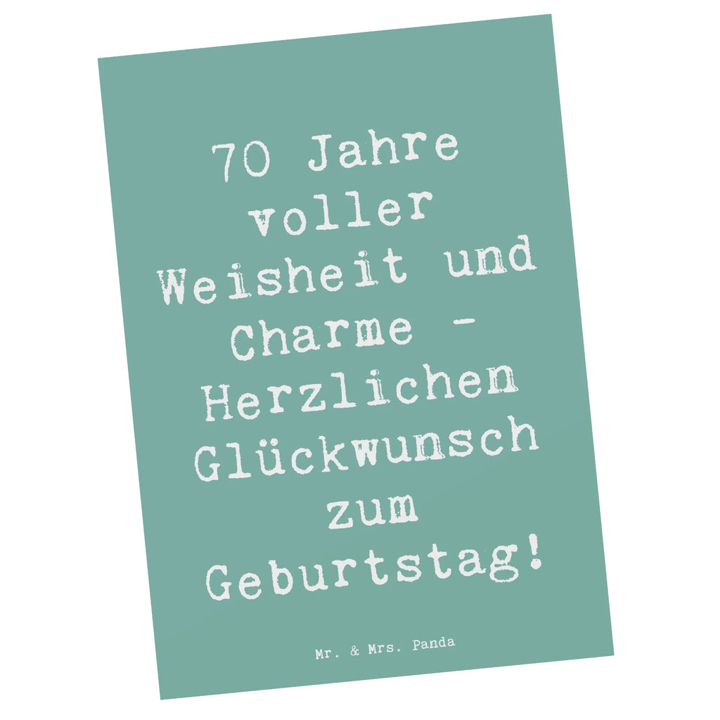 Postcard Saying 70 Jahre voller Weisheit und Charme - Herzlichen Glückwunsch zum Geburtstag! Einladung Geburtstag, Karte, Grußkarte, Postkarte, Einladung, Ansichtskarte, Dankeskarte, Geschenkkarte, Geburtstagskarte, Ansichtskarten, Einladungskarte, Einladungskarten Geburtstag, Geburtstag, Geburtstagsgeschenk, Geschenk
