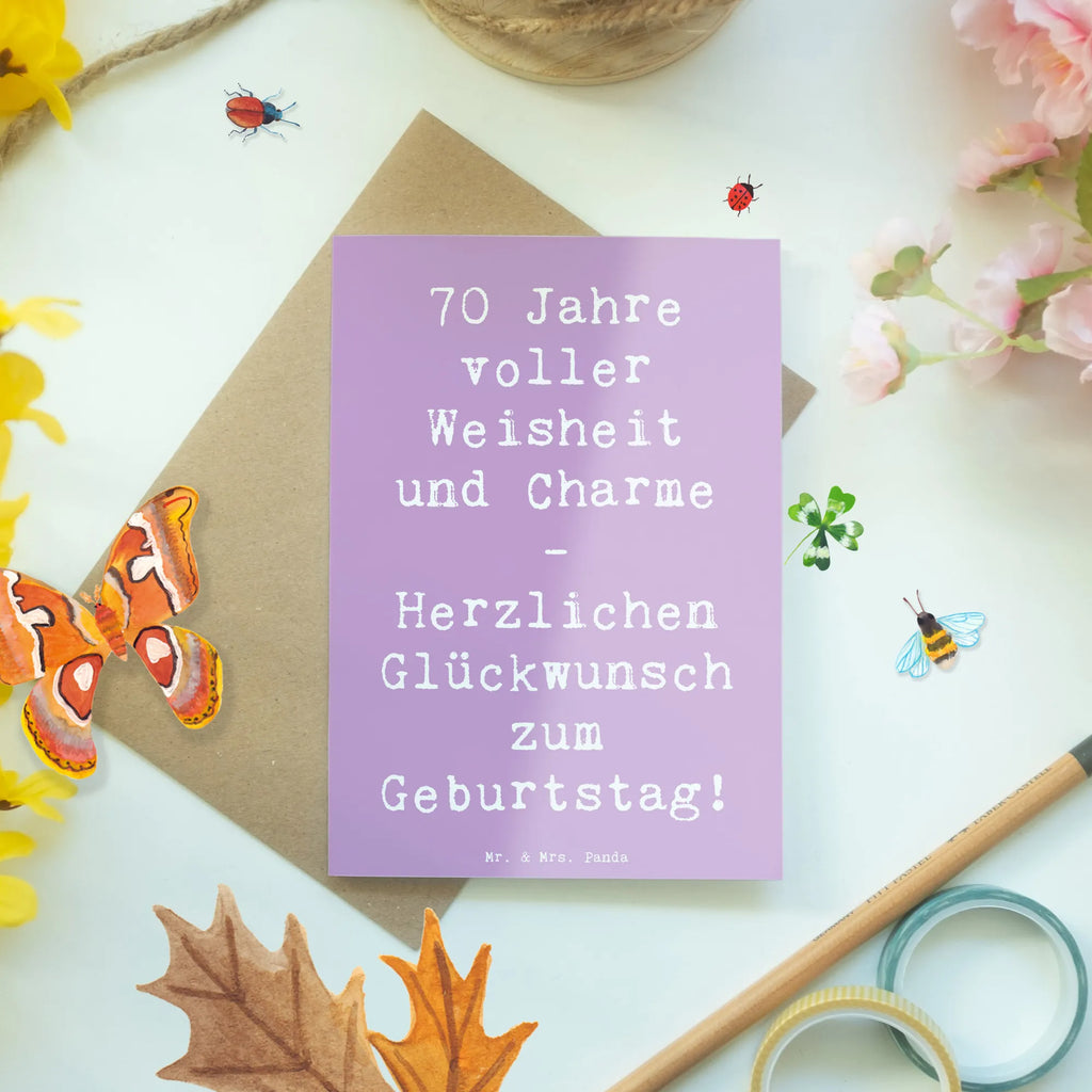 Grußkarte Spruch 70. Geburtstag Glückwunschkarte, Klappkarte, Hochzeitskarte, Geburtstagskarte, Grußkarte, Ansichtskarten, Karte, Einladungskarte, Geburtstag, Geburtstagsgeschenk, Geschenk