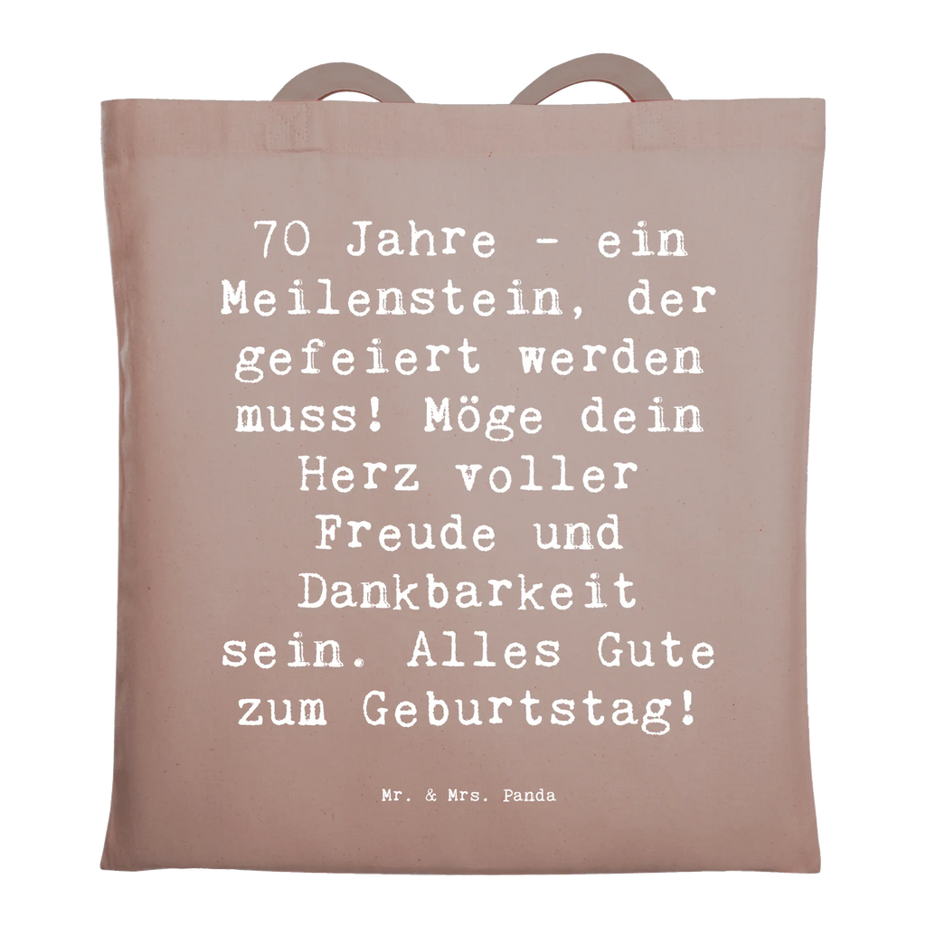 Tragetasche Spruch 70. Geburtstag Meilenstein Beuteltasche, Beutel, Einkaufstasche, Jutebeutel, Stoffbeutel, Tasche, Shopper, Umhängetasche, Strandtasche, Schultertasche, Stofftasche, Tragetasche, Badetasche, Jutetasche, Einkaufstüte, Laptoptasche, Geburtstag, Geburtstagsgeschenk, Geschenk