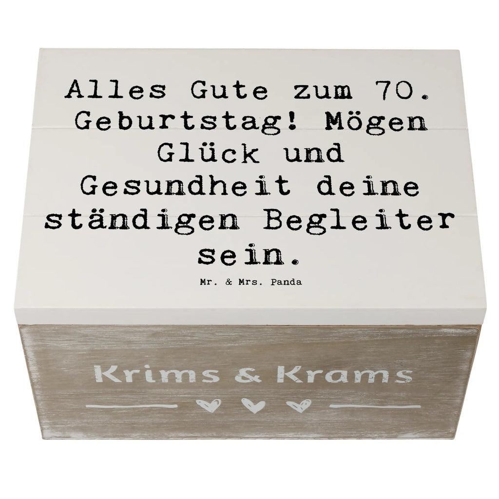 Holzkiste Spruch 70. Geburtstag Glück und Gesundheit Truhe, Dekokiste, Kiste, Aufbewahrungsbox, Erinnerungsbox, Schatzkiste, Geschenkdose, XXL, Schatulle, Holzkiste, Erinnerungskiste, Geschenkbox, Geburtstag, Geburtstagsgeschenk, Geschenk