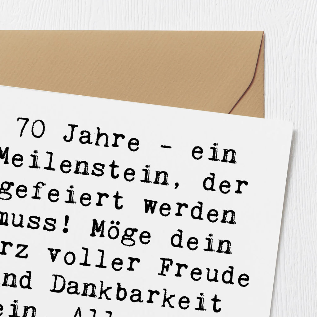 Deluxe Karte Spruch 70. Geburtstag Meilenstein Karte, Klappkarte, Einladungskarte, Grußkarte, Hochwertige Grußkarte, Hochwertige Klappkarte, Glückwunschkarte, Hochzeitskarte, Geburtstagskarte, Geburtstag, Geburtstagsgeschenk, Geschenk