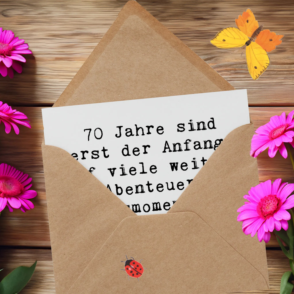 Deluxe Karte Spruch 70. Geburtstag Beginn Hochzeitskarte, Geburtstagskarte, Klappkarte, Grußkarte, Hochwertige Grußkarte, Glückwunschkarte, Hochwertige Klappkarte, Karte, Einladungskarte, Geburtstag, Geburtstagsgeschenk, Geschenk