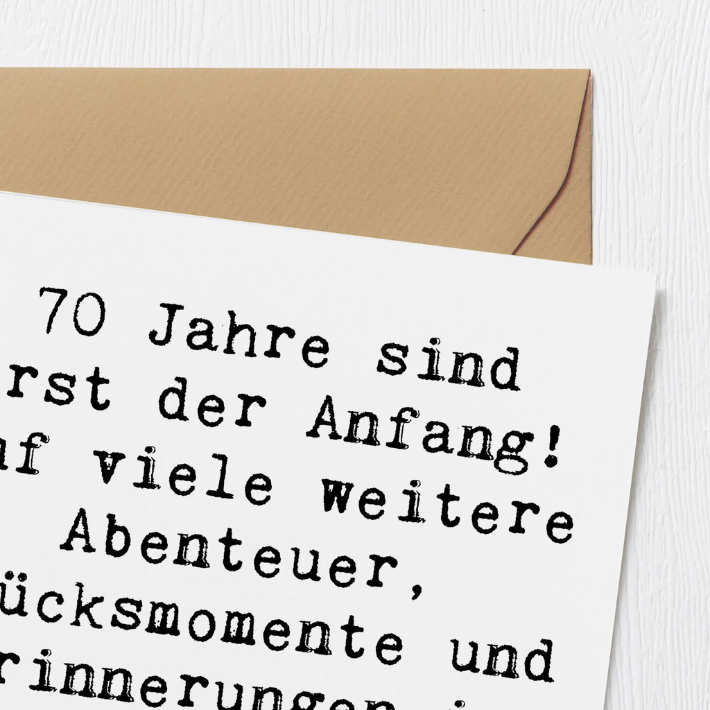 Deluxe Karte Spruch 70. Geburtstag Beginn Hochzeitskarte, Geburtstagskarte, Klappkarte, Grußkarte, Hochwertige Grußkarte, Glückwunschkarte, Hochwertige Klappkarte, Karte, Einladungskarte, Geburtstag, Geburtstagsgeschenk, Geschenk