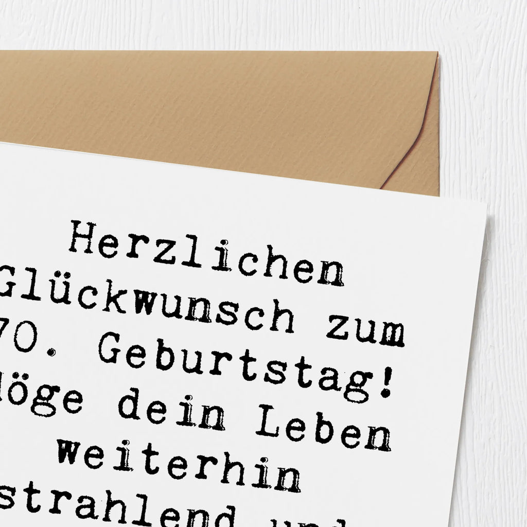 Deluxe Karte Spruch 70. Geburtstag Glückwünsche Hochzeitskarte, Hochwertige Klappkarte, Geburtstagskarte, Hochwertige Grußkarte, Karte, Klappkarte, Einladungskarte, Glückwunschkarte, Grußkarte, Geburtstag, Geburtstagsgeschenk, Geschenk