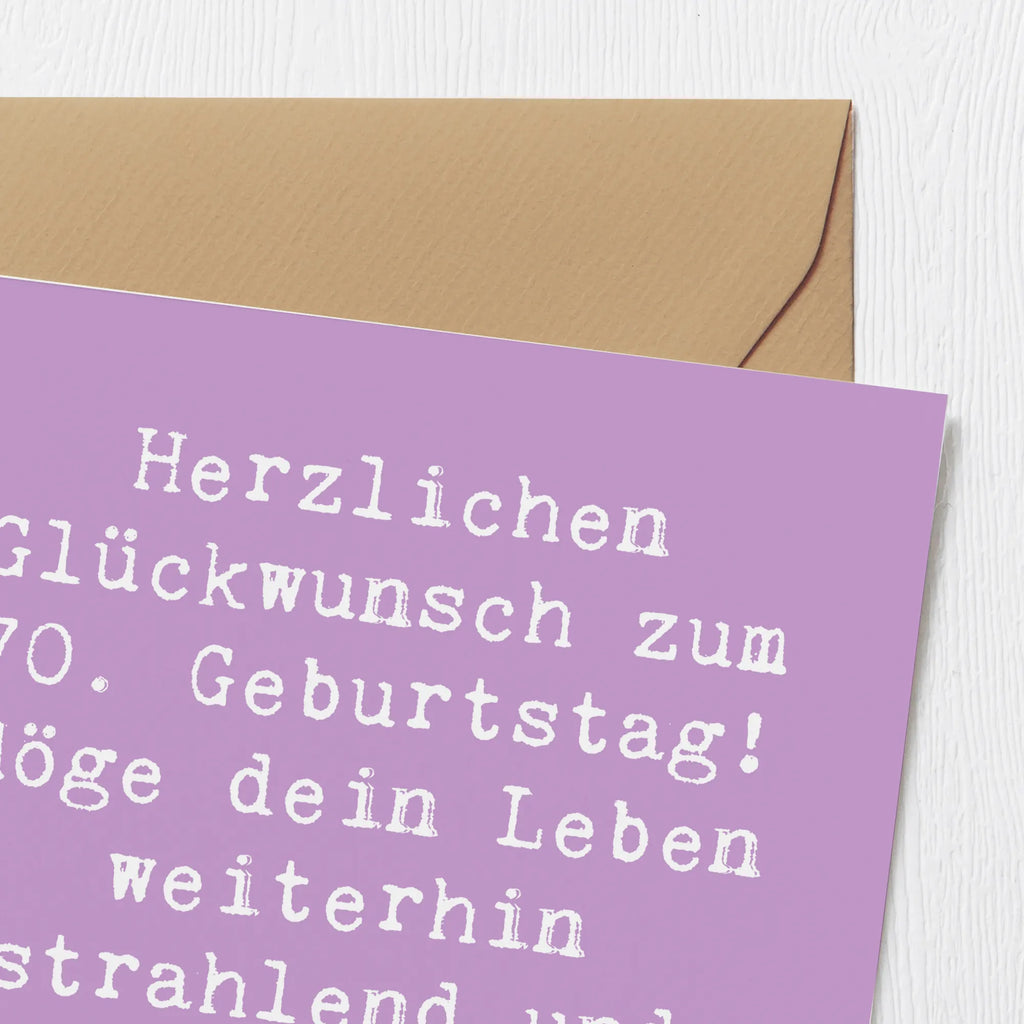 Deluxe Karte Spruch 70. Geburtstag Glückwünsche Hochzeitskarte, Hochwertige Klappkarte, Geburtstagskarte, Hochwertige Grußkarte, Karte, Klappkarte, Einladungskarte, Glückwunschkarte, Grußkarte, Geburtstag, Geburtstagsgeschenk, Geschenk