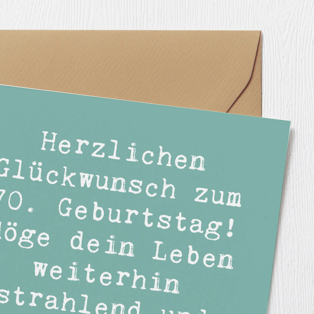 Deluxe Karte Spruch 70. Geburtstag Glückwünsche Hochzeitskarte, Hochwertige Klappkarte, Geburtstagskarte, Hochwertige Grußkarte, Karte, Klappkarte, Einladungskarte, Glückwunschkarte, Grußkarte, Geburtstag, Geburtstagsgeschenk, Geschenk