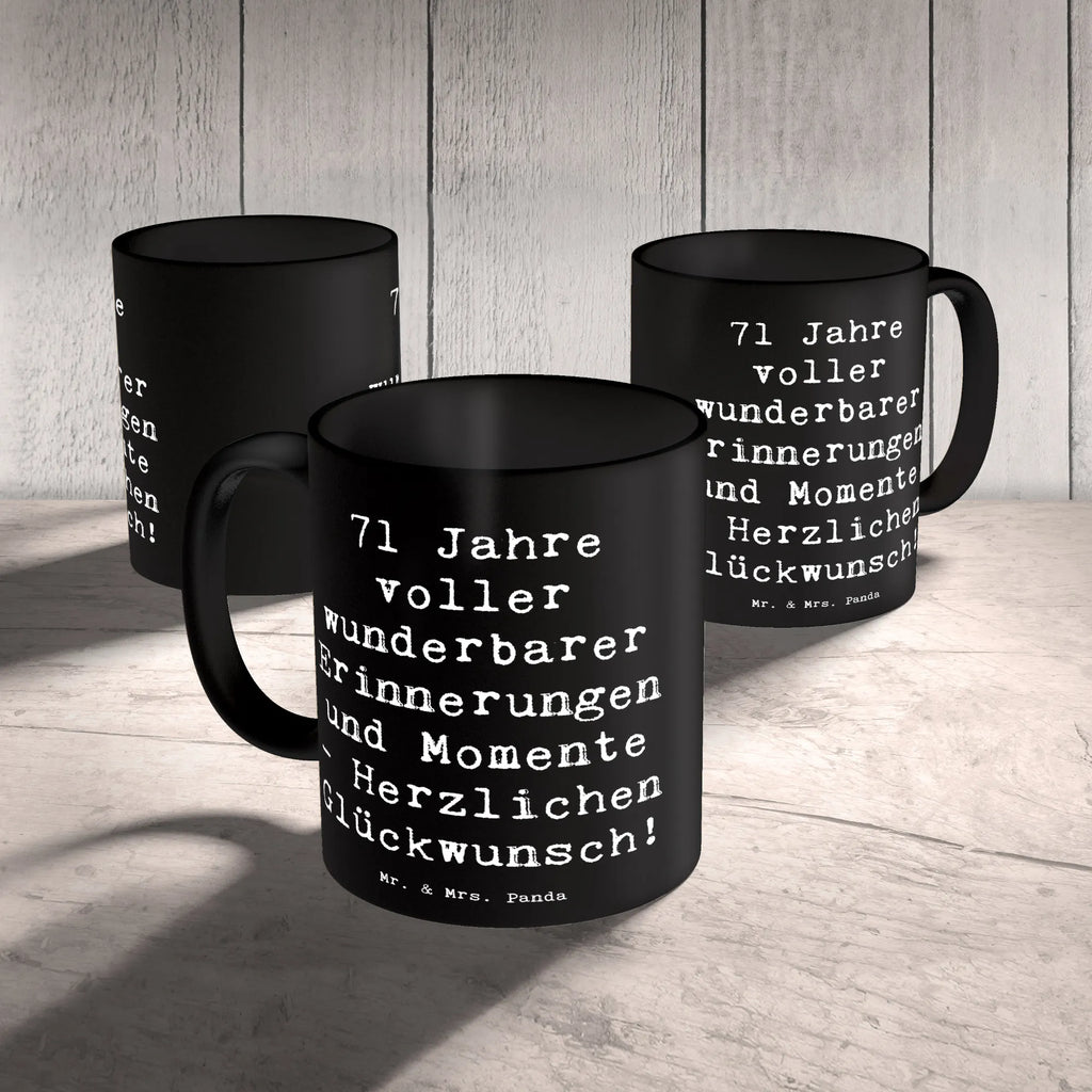 Tasse Spruch 71. Geburtstag Erinnerungen Geschenktasse, Keramiktasse, Tasse mit Zitaten, Porzellantasse, Bürotasse, Kaffeetasse, Tasse, Teetasse, Tasse mit Motiven, Geburtstag, Geburtstagsgeschenk, Geschenk