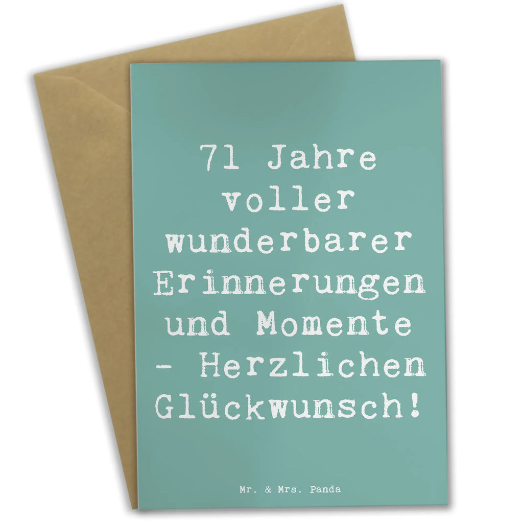 Grußkarte Spruch 71. Geburtstag Erinnerungen Klappkarte, Grußkarte, Geburtstagskarte, Einladungskarte, Hochzeitskarte, Karte, Ansichtskarten, Glückwunschkarte, Geburtstag, Geburtstagsgeschenk, Geschenk