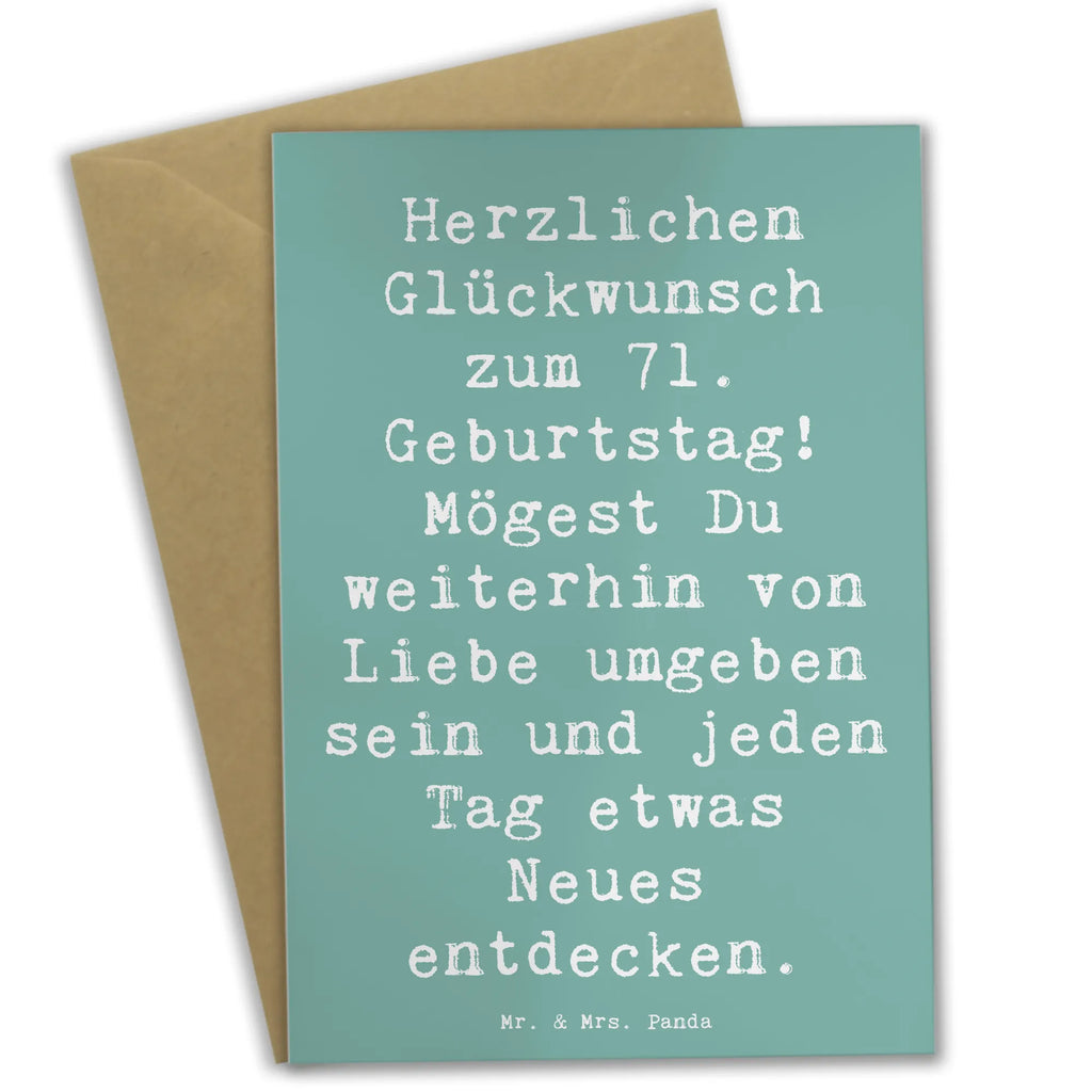 Grußkarte Spruch 71. Geburtstag Freude Grußkarte, Einladungskarte, Glückwunschkarte, Ansichtskarten, Karte, Geburtstagskarte, Klappkarte, Hochzeitskarte, Geburtstag, Geburtstagsgeschenk, Geschenk