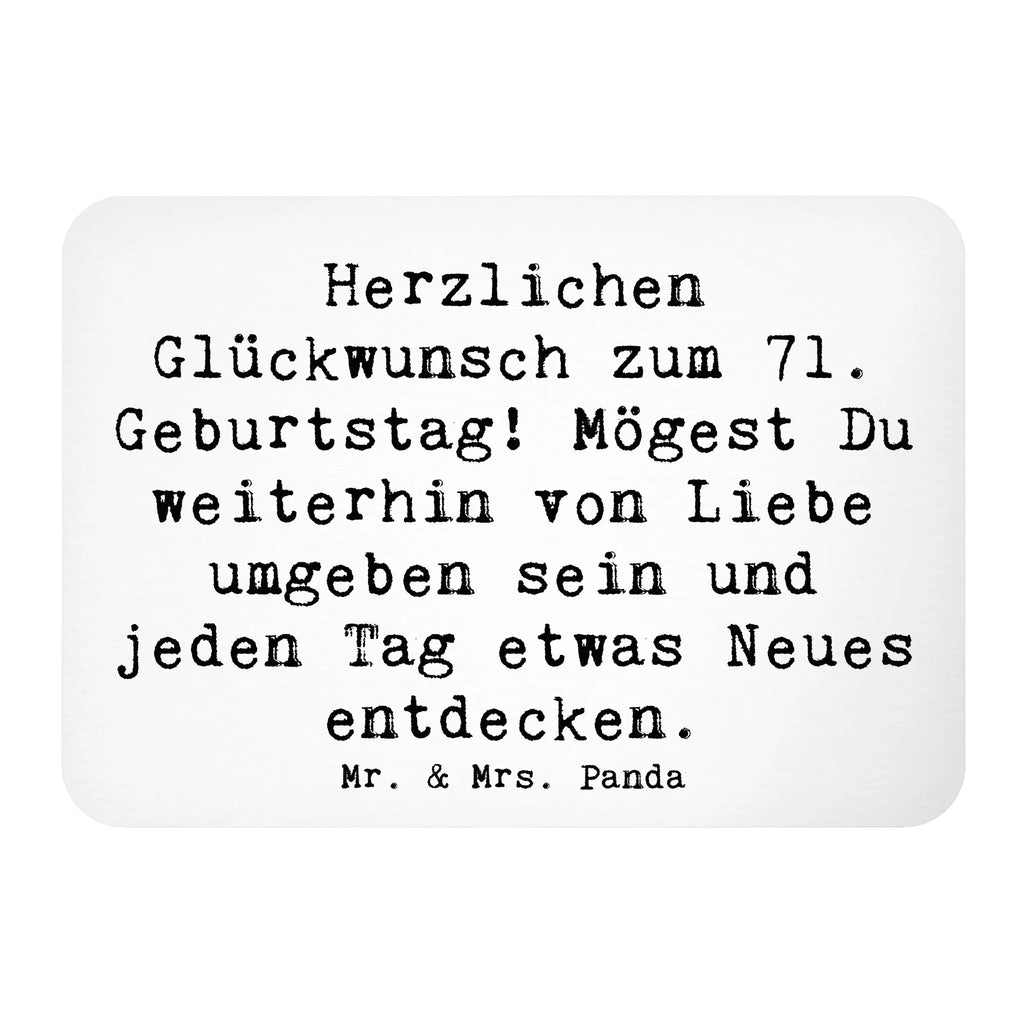Magnet Spruch 71. Geburtstag Freude Notiz Magnet, Dekomagnet, Pinnwandmagnet, Kühlschrankmagnet, Whiteboard Magnet, Kühlschrank Dekoration, Motivmagnete, Souvenir Magnet, Geburtstag, Geburtstagsgeschenk, Geschenk
