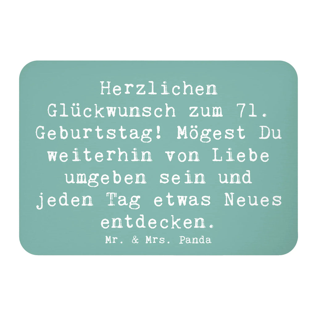 Magnet Spruch 71. Geburtstag Freude Notiz Magnet, Dekomagnet, Pinnwandmagnet, Kühlschrankmagnet, Whiteboard Magnet, Kühlschrank Dekoration, Motivmagnete, Souvenir Magnet, Geburtstag, Geburtstagsgeschenk, Geschenk
