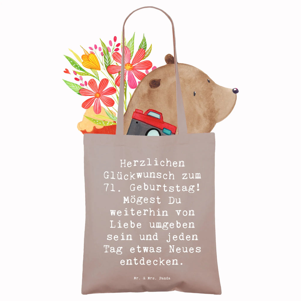Tote bag Saying Herzlichen Glückwunsch zum 71. Geburtstag! Mögest Du weiterhin von Liebe umgeben sein und jeden Tag etwas Neues entdecken. Schultasche, Tüte, dokumententasche, studententasche, Alltagstasche, Umhängetasche, umhängetasche baumwolle, einkaufstasche baumwolle, Baumwolltasche, Laptoptasche, henkeltasche baumwolle, freizeitbeutel, textiltasche, totebag, Shopping Tasche, canvas tasche, Shopper, Tasche, umhängebeutel, Henkeltasche, campus tasche, tragbeutel, baumwoll shopper, universaltasche, Tote Bag, schulterbeutel, einkaufsshopper, Schultertasche, Beutel, Unitasche, Einkaufstasche, Tragetasche, Baumwollbeutel, Stofftasche, Freizeittasche, Strandtasche, Uni Tasche, textilbeutel, Einkaufstüte, Schulbeutel, Jutetasche, tragetasche baumwolle, Büchertasche, Stoffbeutel, Jutebeutel, schultertasche baumwolle, stoff shopper, Einkaufsbeutel, Geschenk, Geburtstag, Geburtstagsgeschenk