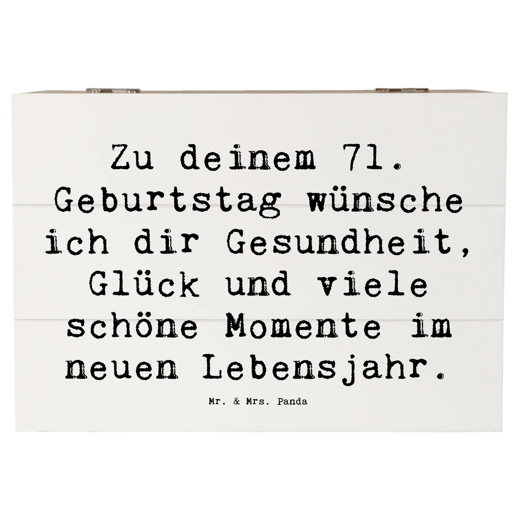 Holzkiste Spruch 71. Geburtstag Truhe, Aufbewahrungsbox, Dekokiste, Geschenkdose, Kiste, Geschenkbox, Erinnerungskiste, Erinnerungsbox, Schatulle, Holzkiste, XXL, Schatzkiste, Geburtstag, Geburtstagsgeschenk, Geschenk