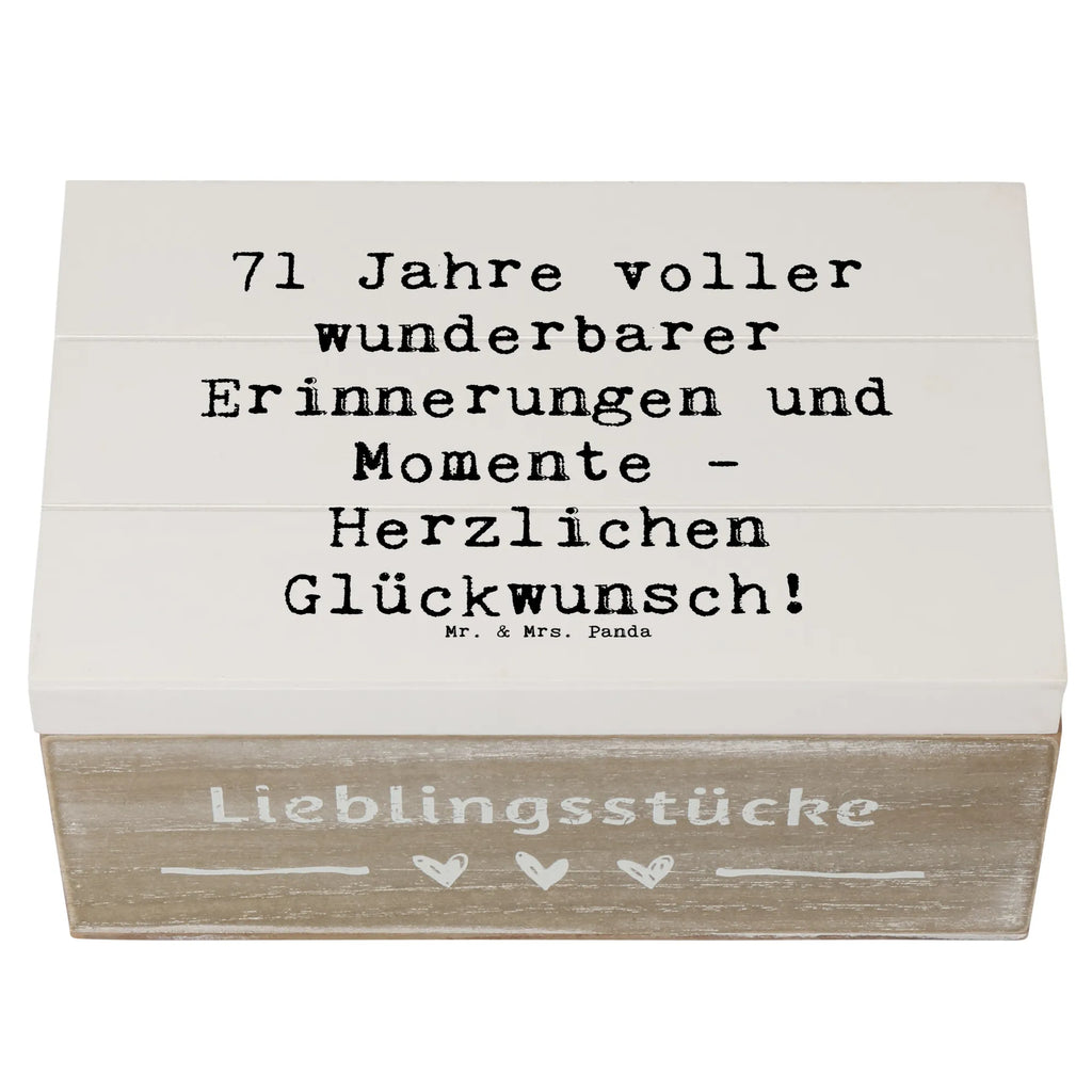Holzkiste Spruch 71. Geburtstag Erinnerungen Kiste, Geschenkbox, XXL, Holzkiste, Schatulle, Dekokiste, Schatzkiste, Truhe, Geschenkdose, Aufbewahrungsbox, Erinnerungsbox, Erinnerungskiste, Geburtstag, Geburtstagsgeschenk, Geschenk