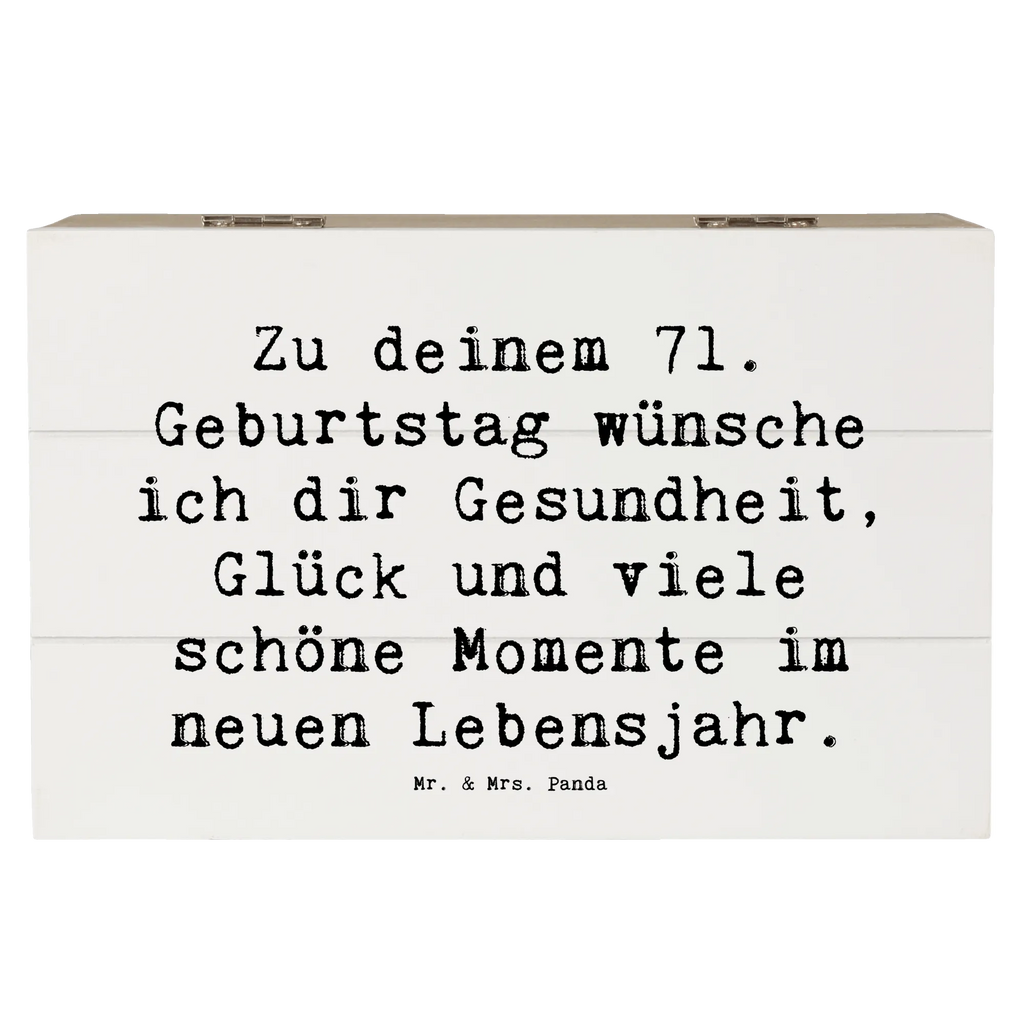 Holzkiste Spruch 71. Geburtstag Truhe, Aufbewahrungsbox, Dekokiste, Geschenkdose, Kiste, Geschenkbox, Erinnerungskiste, Erinnerungsbox, Schatulle, Holzkiste, XXL, Schatzkiste, Geburtstag, Geburtstagsgeschenk, Geschenk